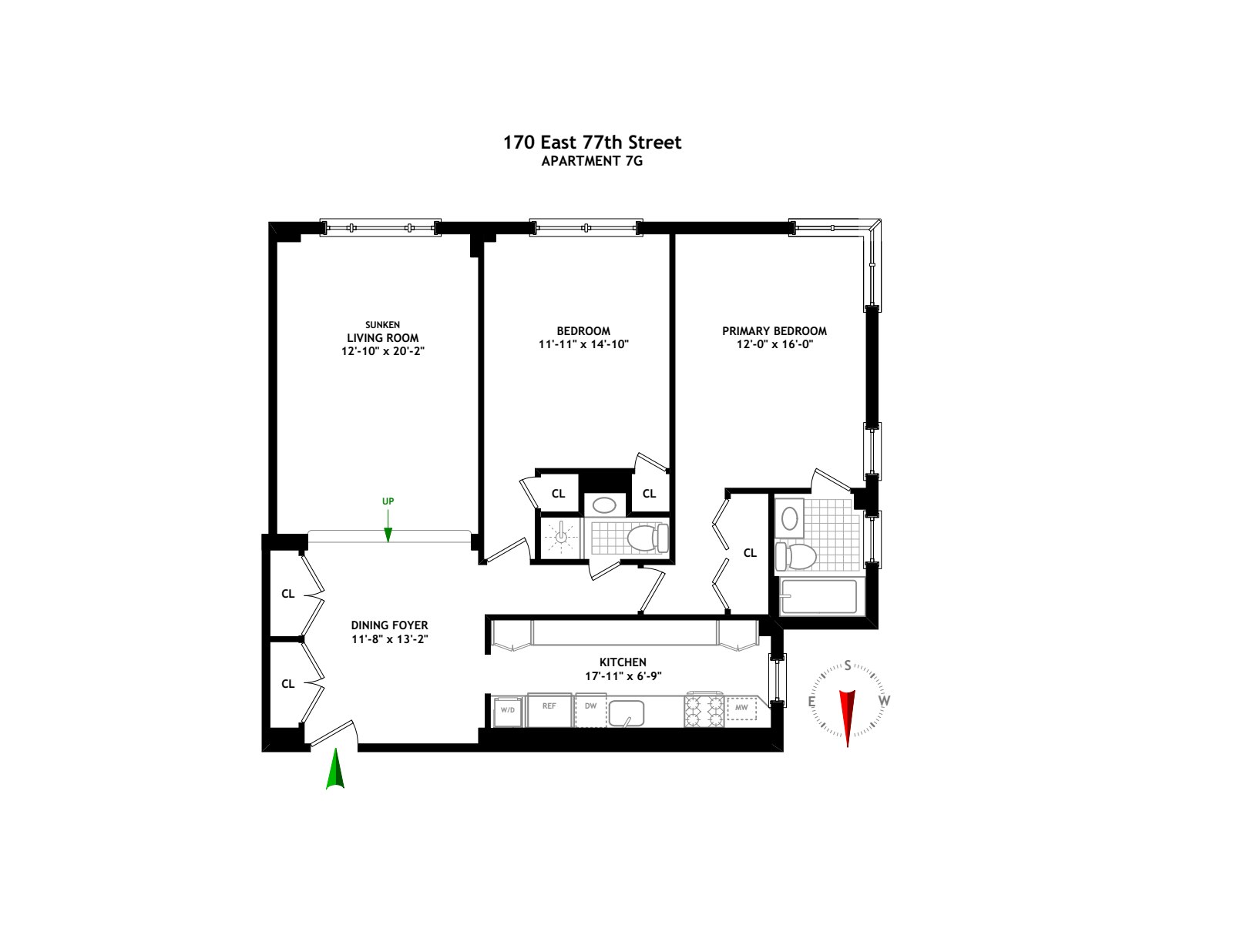 Floorplan for 170 East 77th Street, 7G