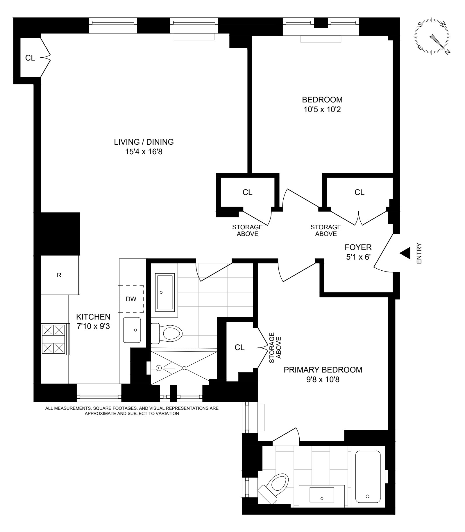 Floorplan for 605 West, 111th Street, 1