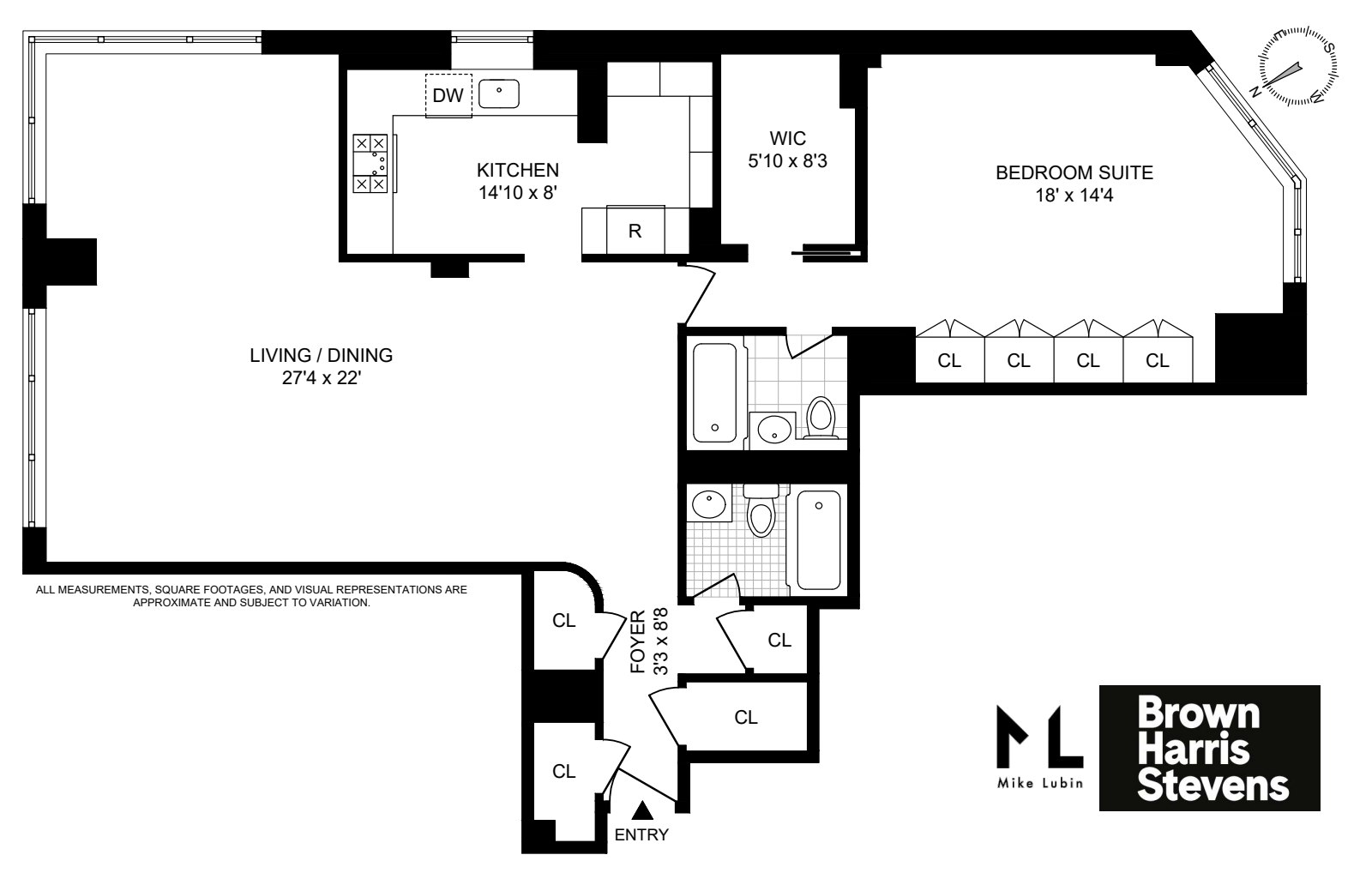 Floorplan for 200 East 74th Street, 19A