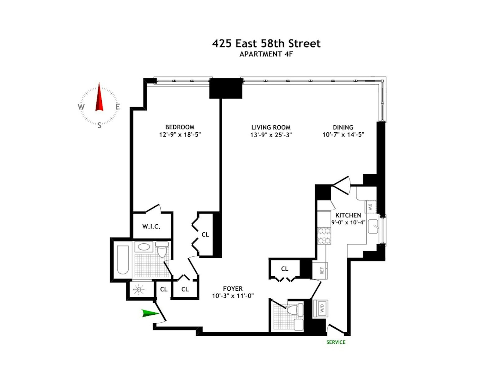 Floorplan for 425 East 58th Street, 8F