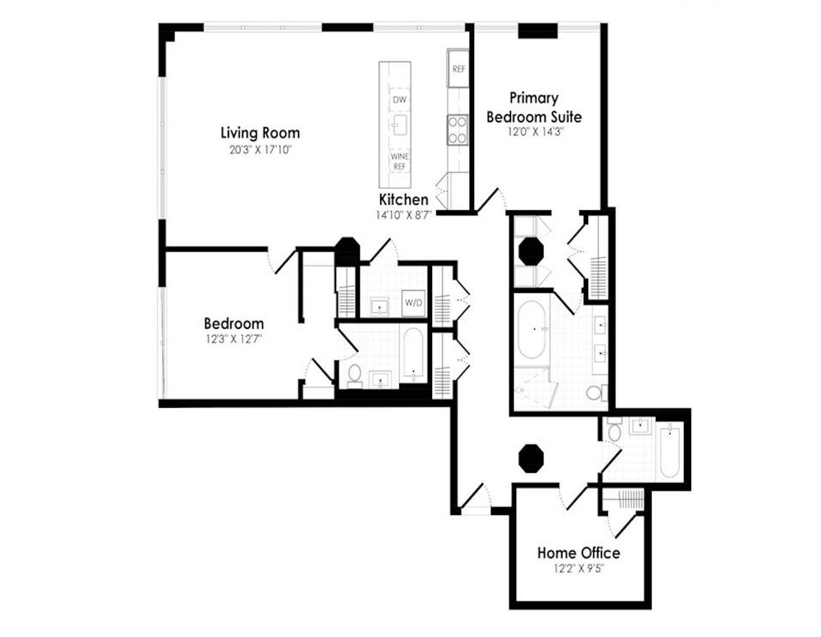 Floorplan for 70 Washington Street, 6R