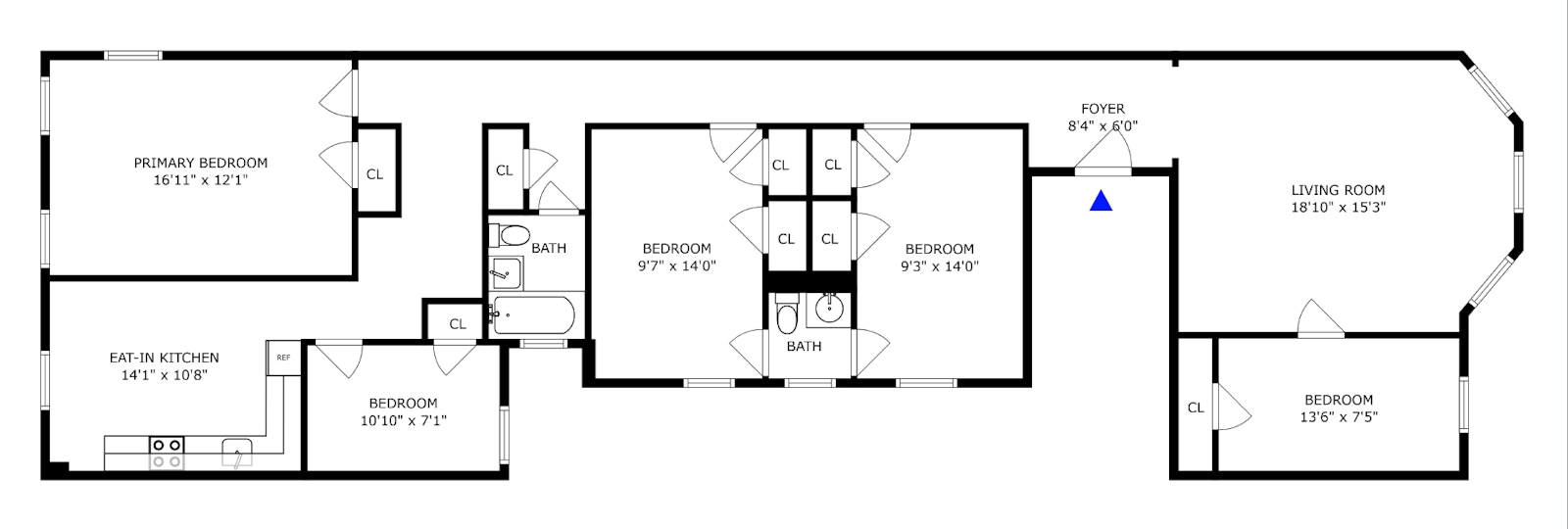 Floorplan for 59 West 87th Street, 4