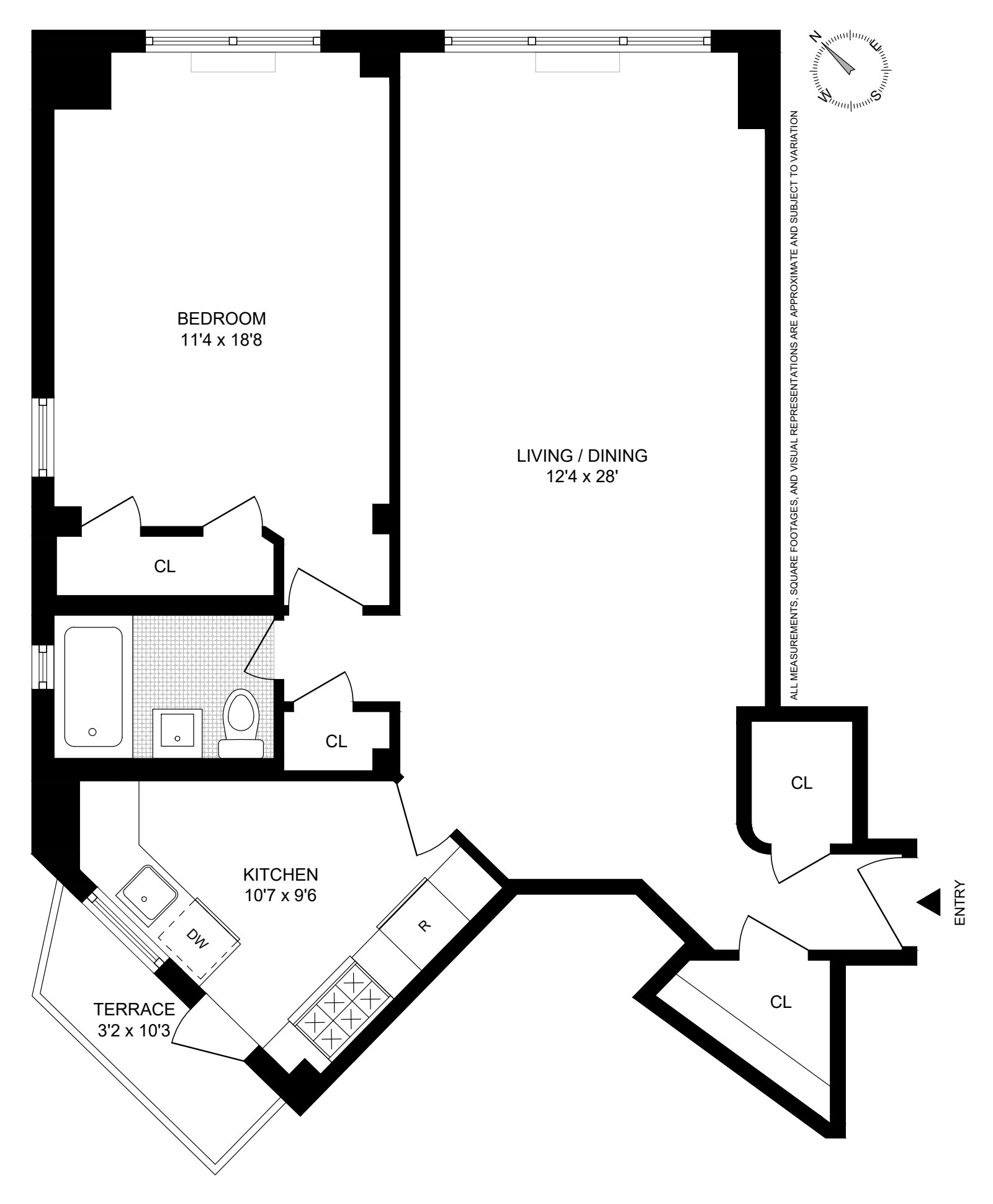 Floorplan for 101 West 12th Street, 12W