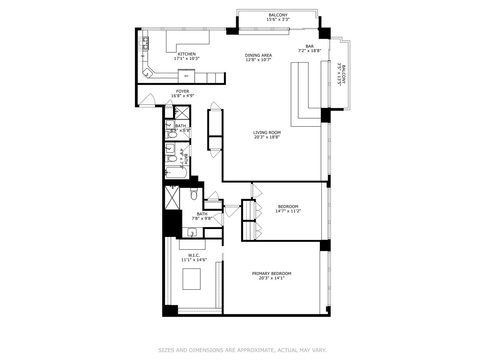 Floorplan for 300 East 59th Street, 1402/1403