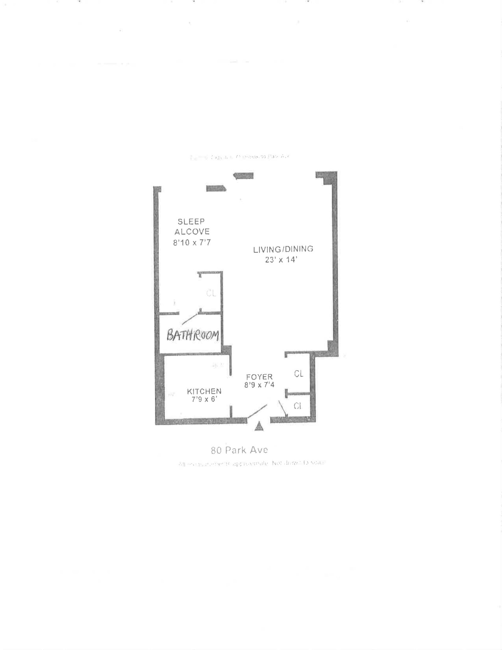 Floorplan for 80 Park Avenue, 7L