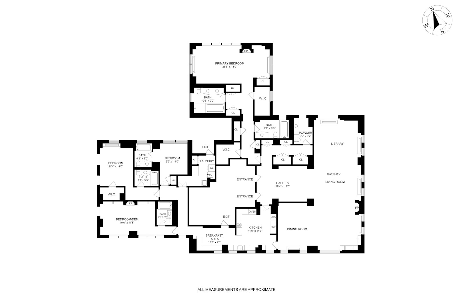 Floorplan for 502 Park Avenue, PH27