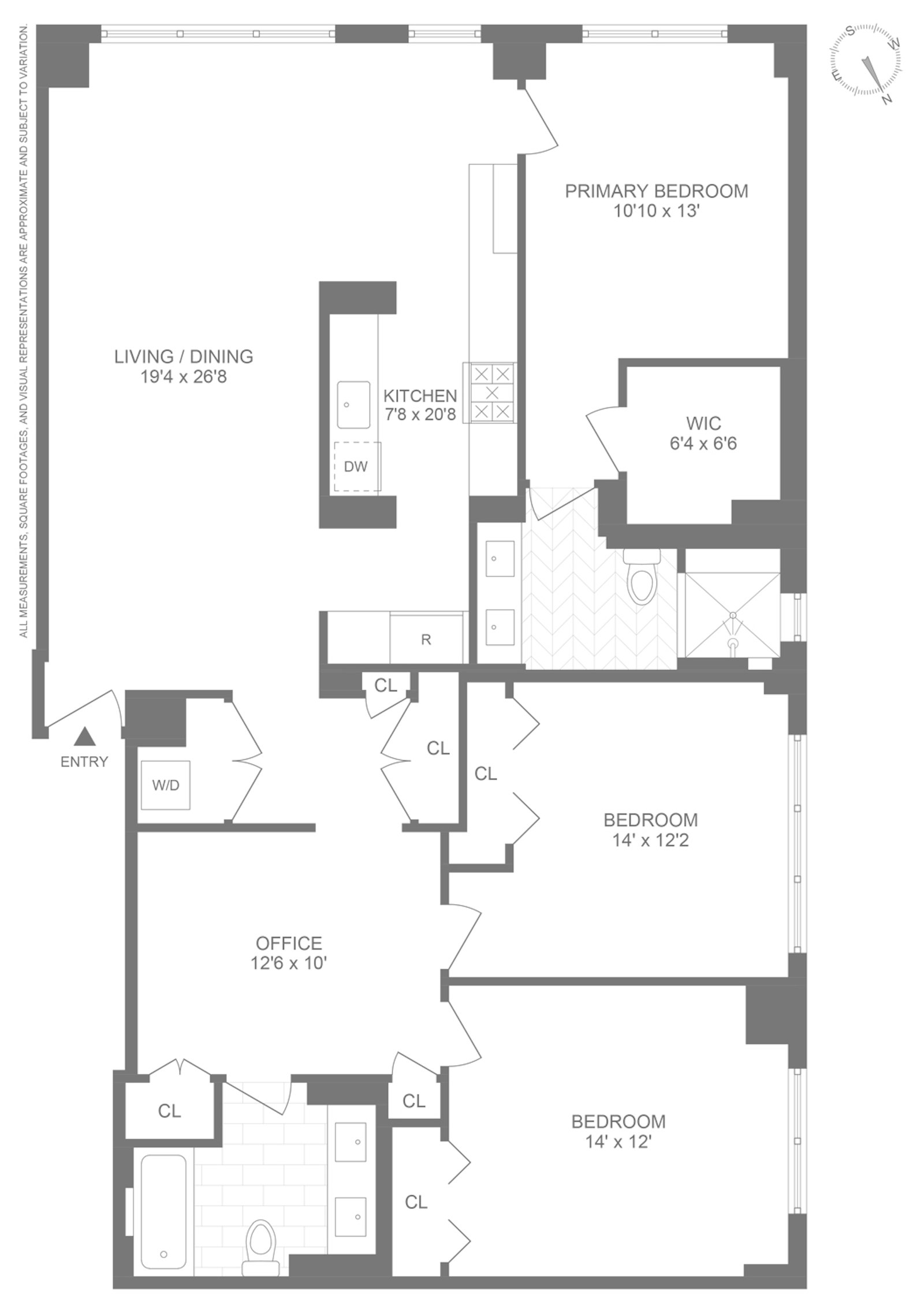 Floorplan for 201 East 25th Street, 11DE