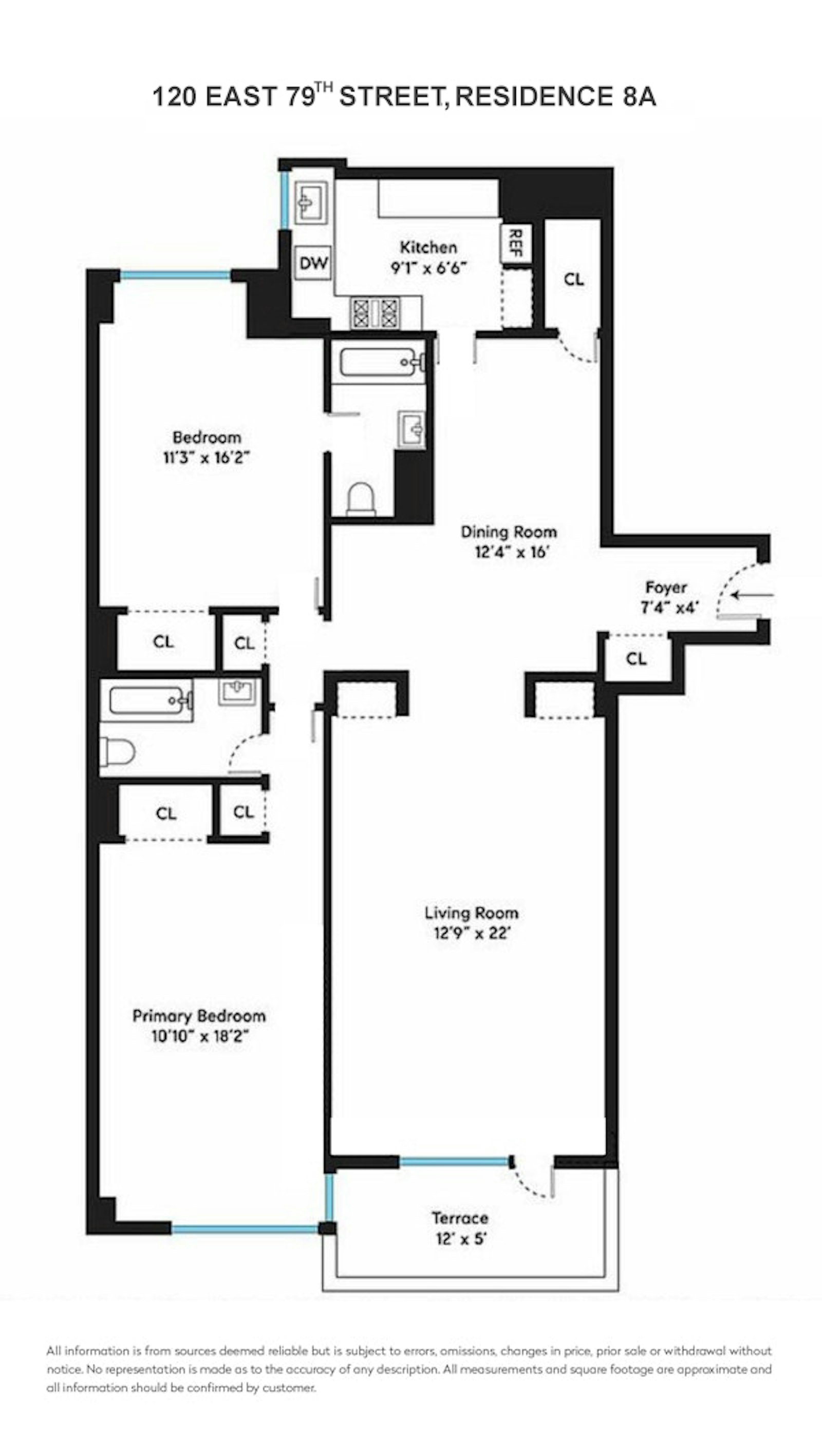 Floorplan for 120 East 79th Street, 8A