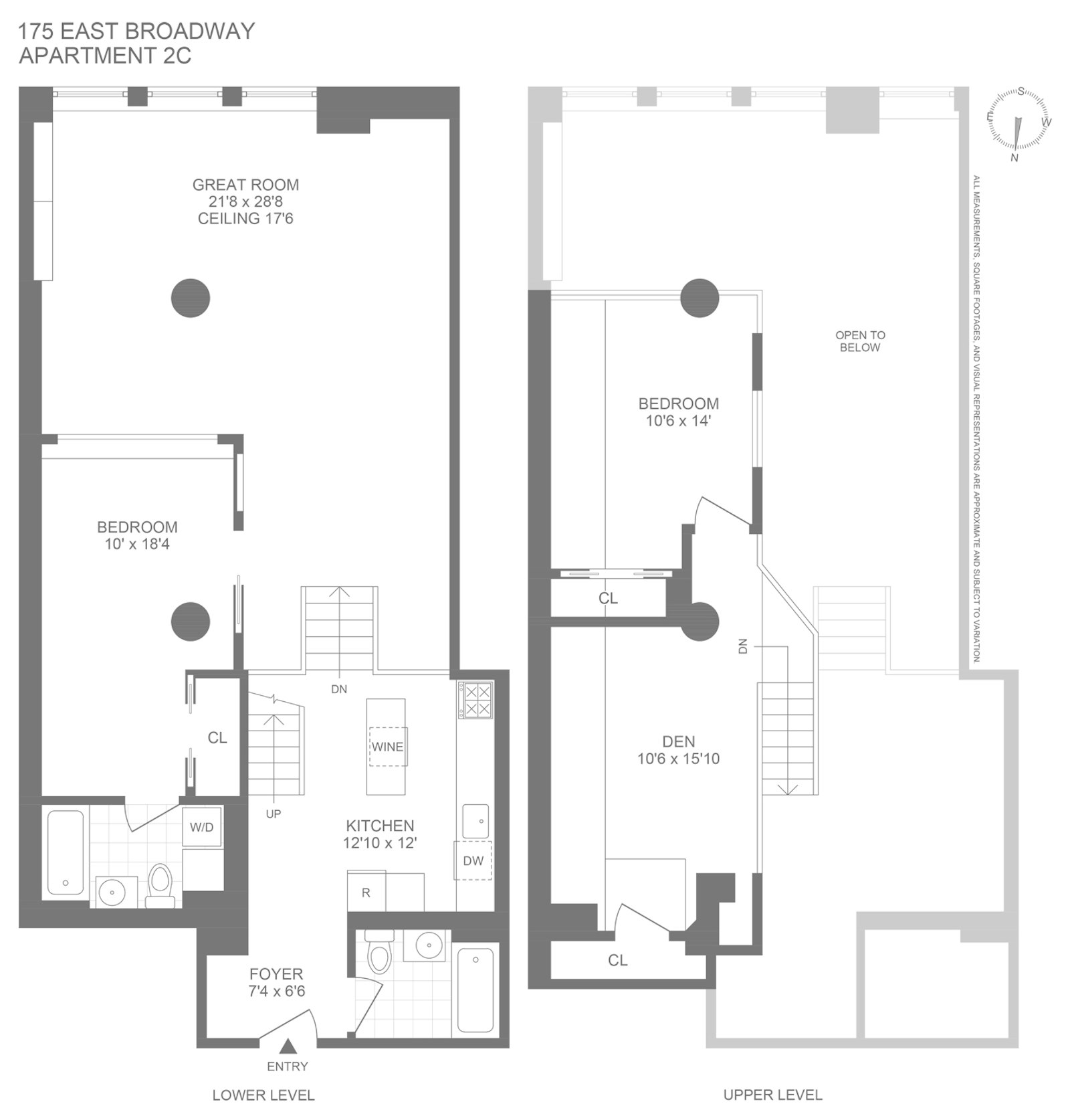 Floorplan for 175 East Broadway, 2C