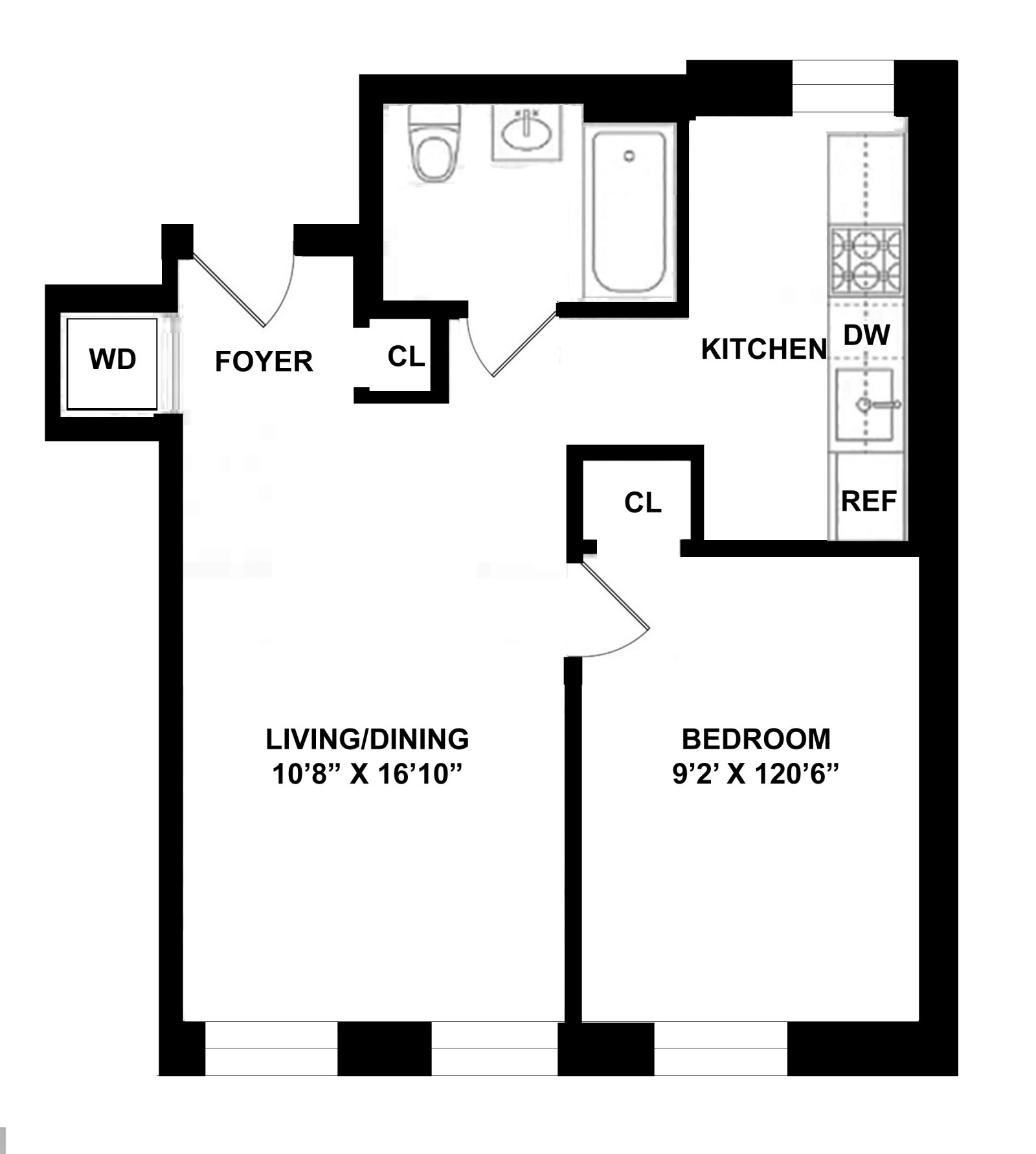 Floorplan for 370 Lenox Avenue, 203