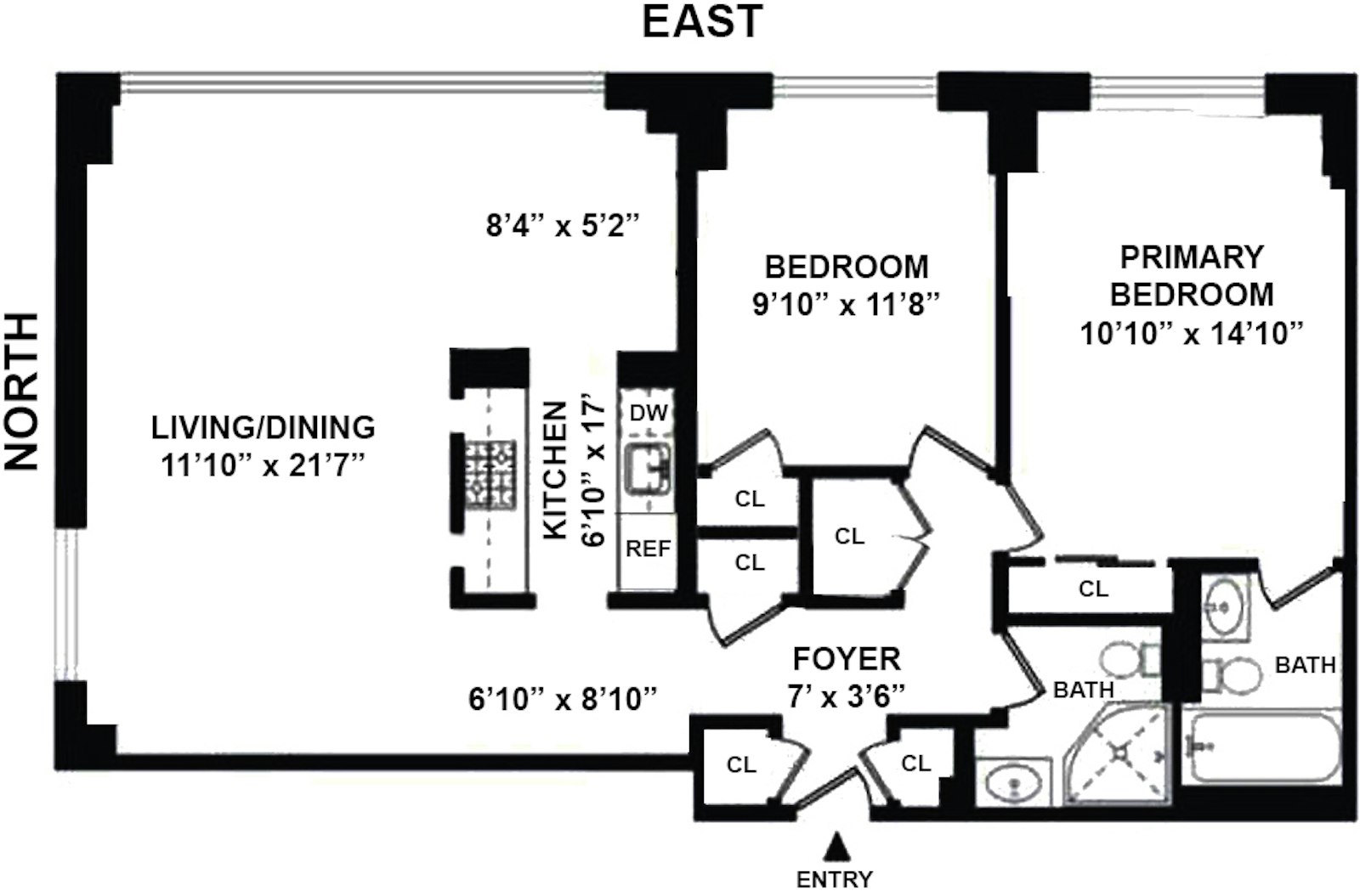 Floorplan for 240 East 76th Street, 4E