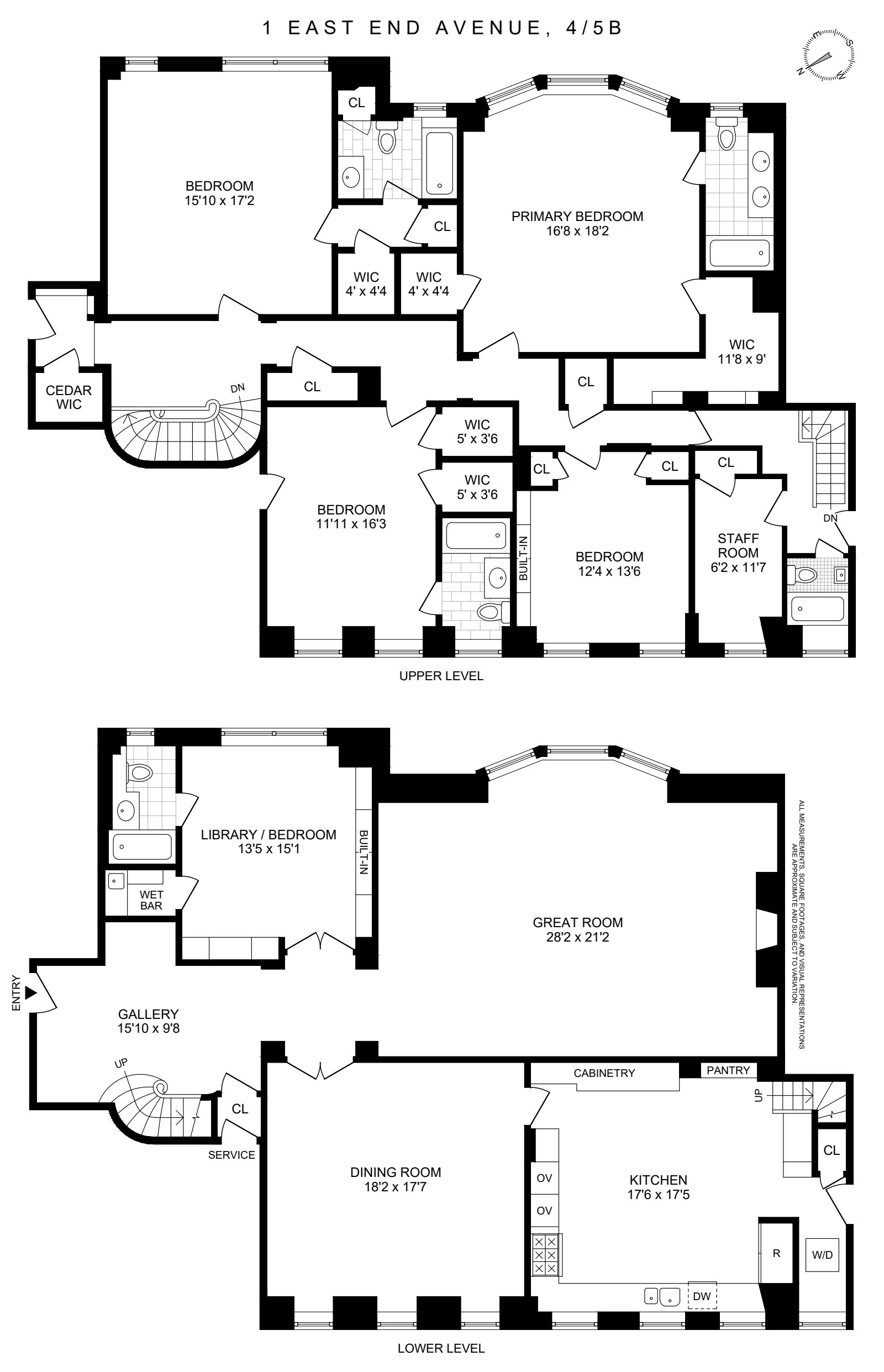 Floorplan for 1 East End Avenue, 4/5B