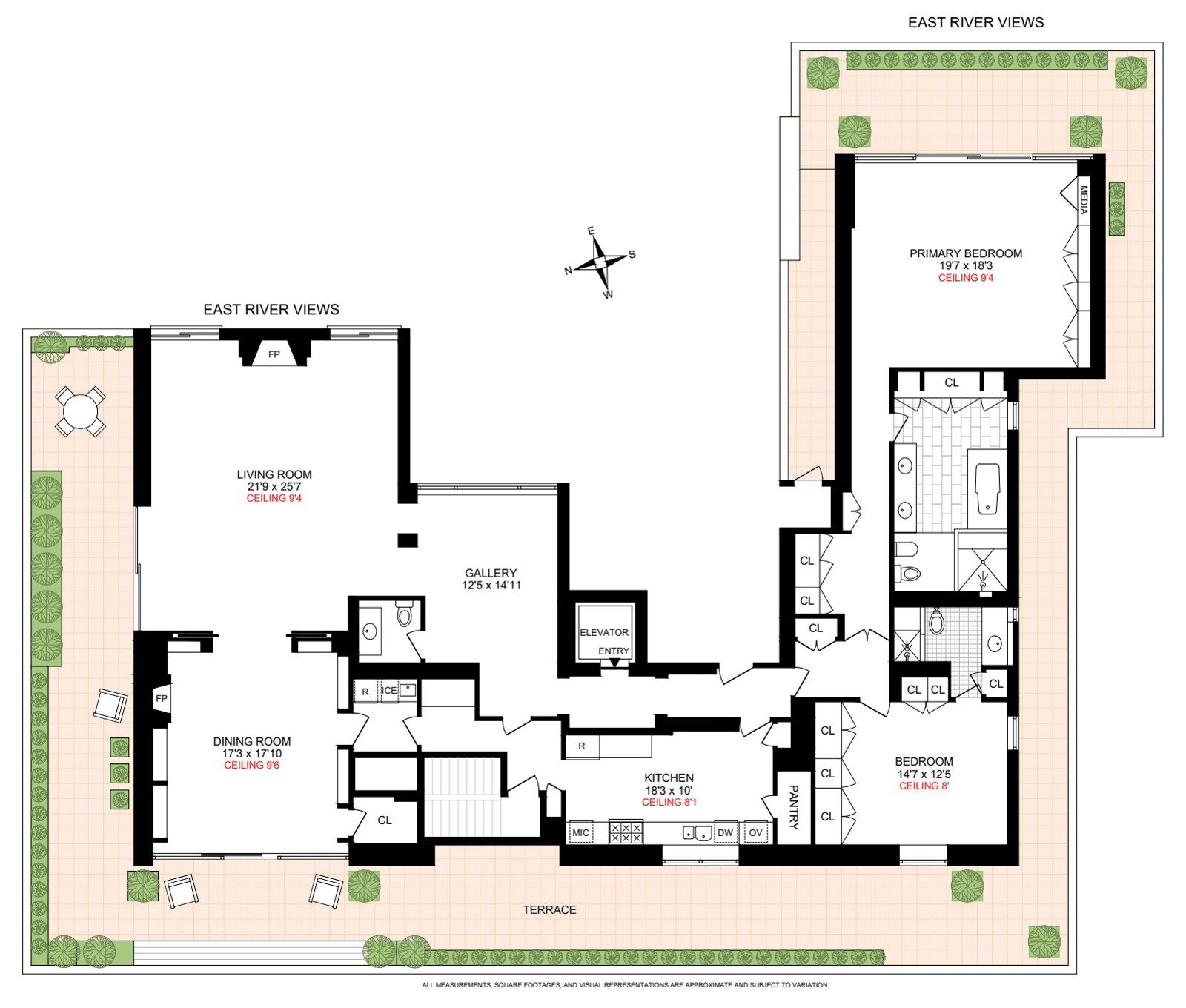 Floorplan for 30 Beekman Place, PH