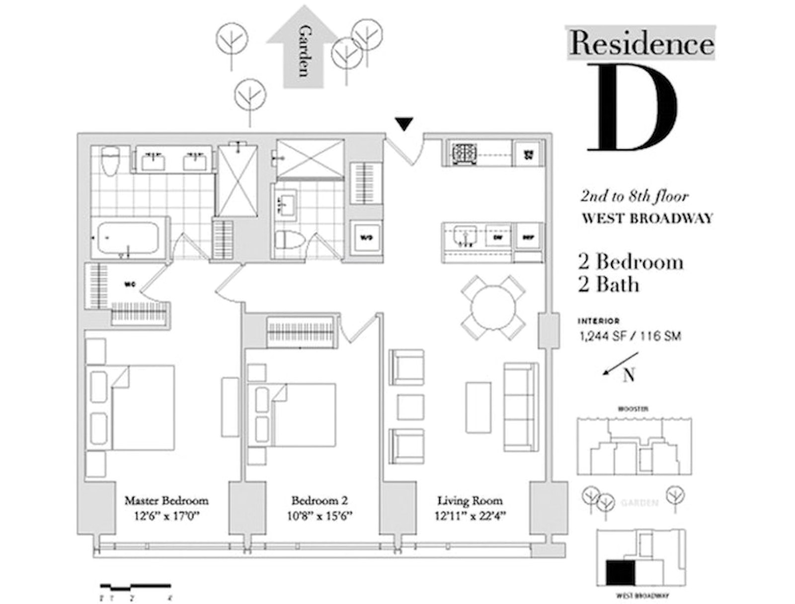 Floorplan for 311 West Broadway, 6D