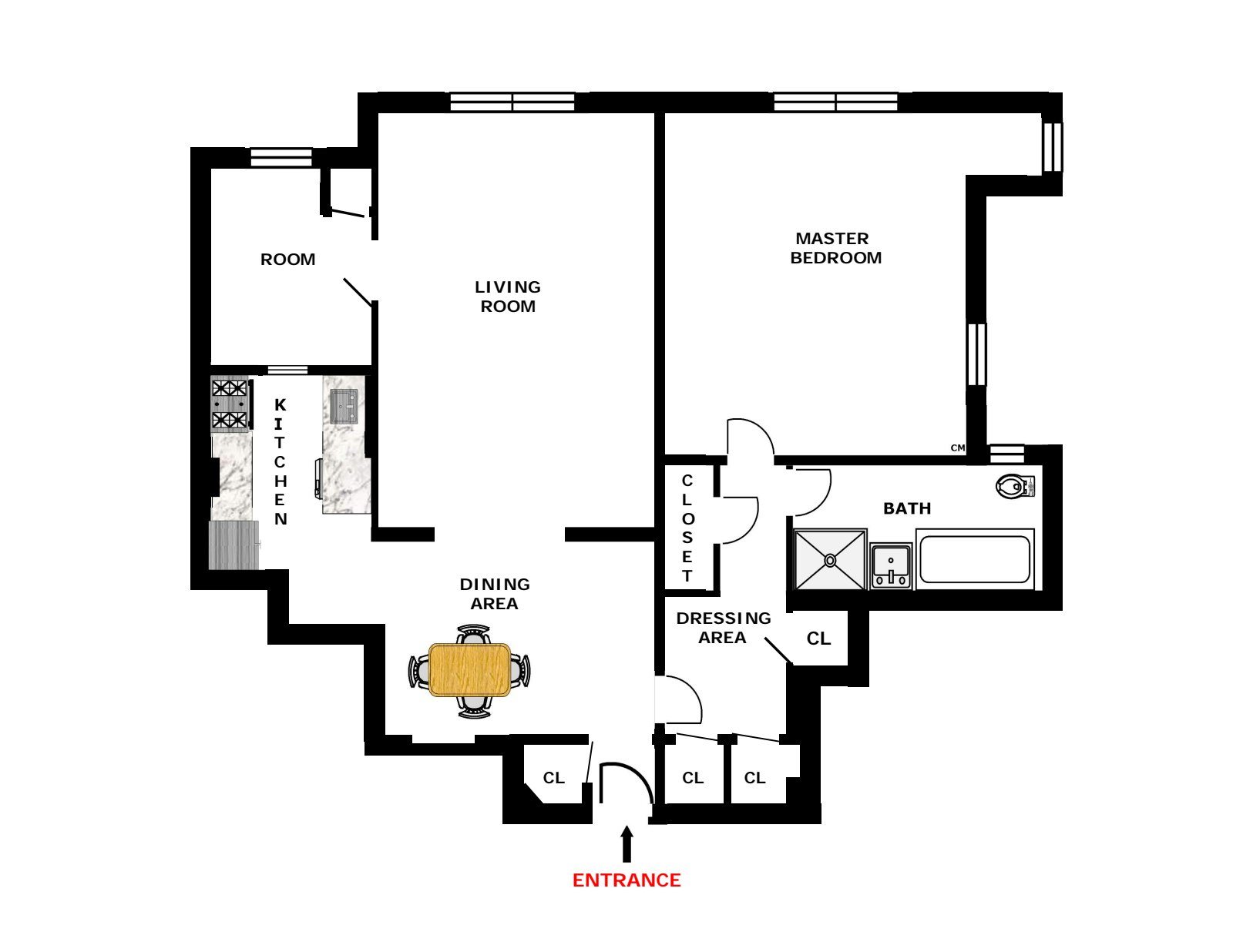 Floorplan for 35 -24 78th St, A67