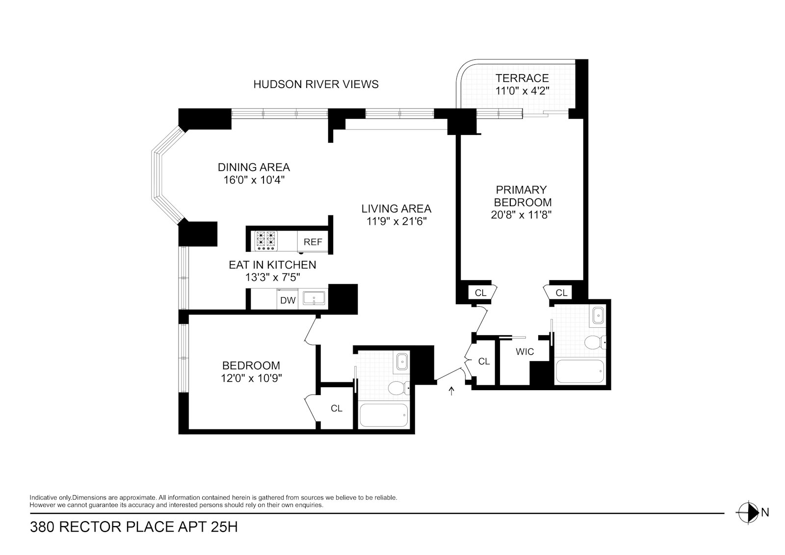 Floorplan for 380 Rector Place, 25H