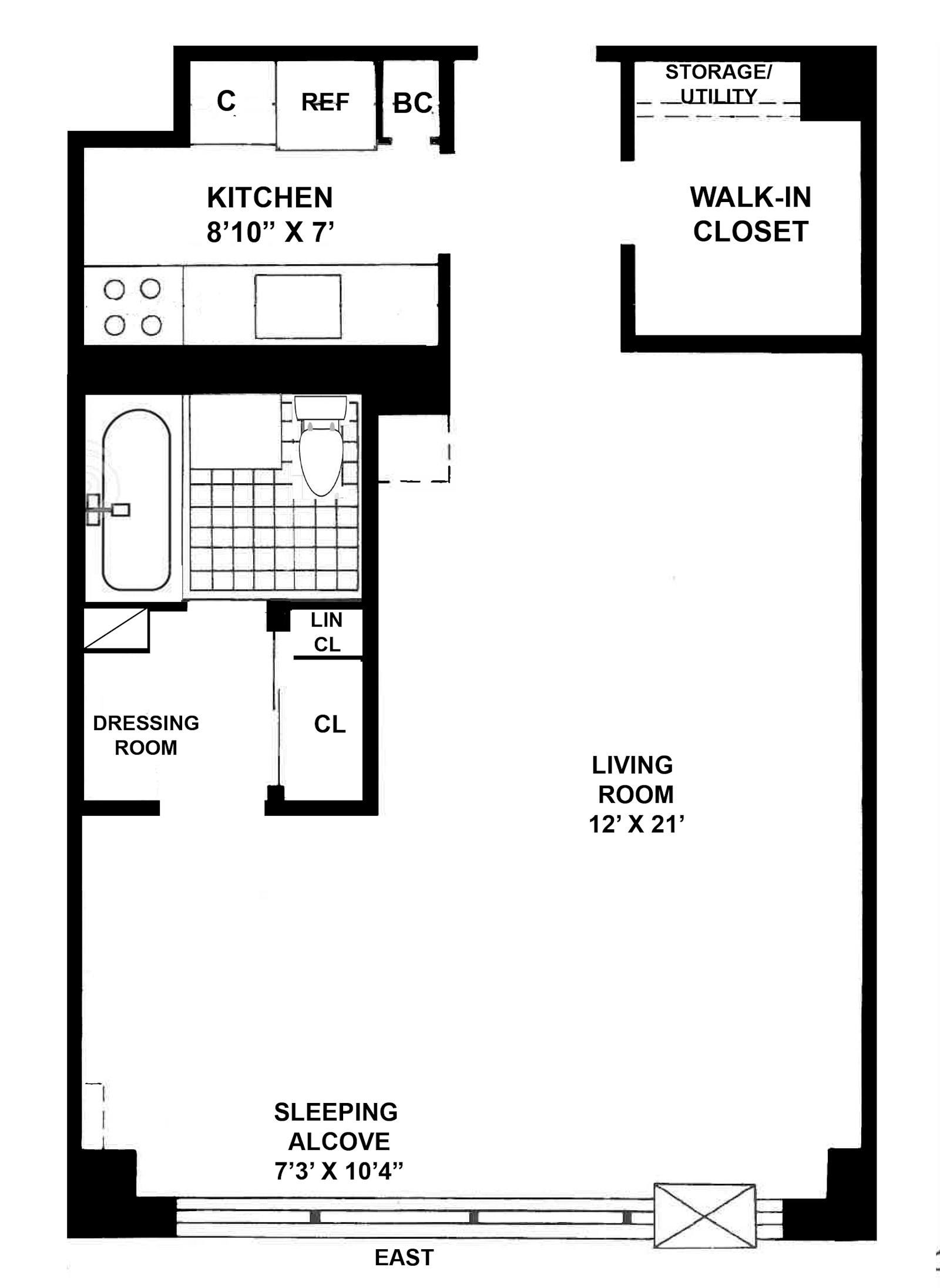 Floorplan for 185 West End Avenue, 19J