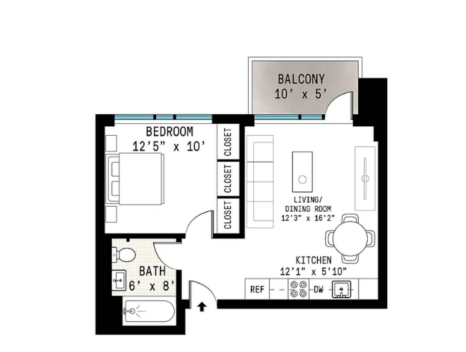 Floorplan for 114 Mulberry Street, 404