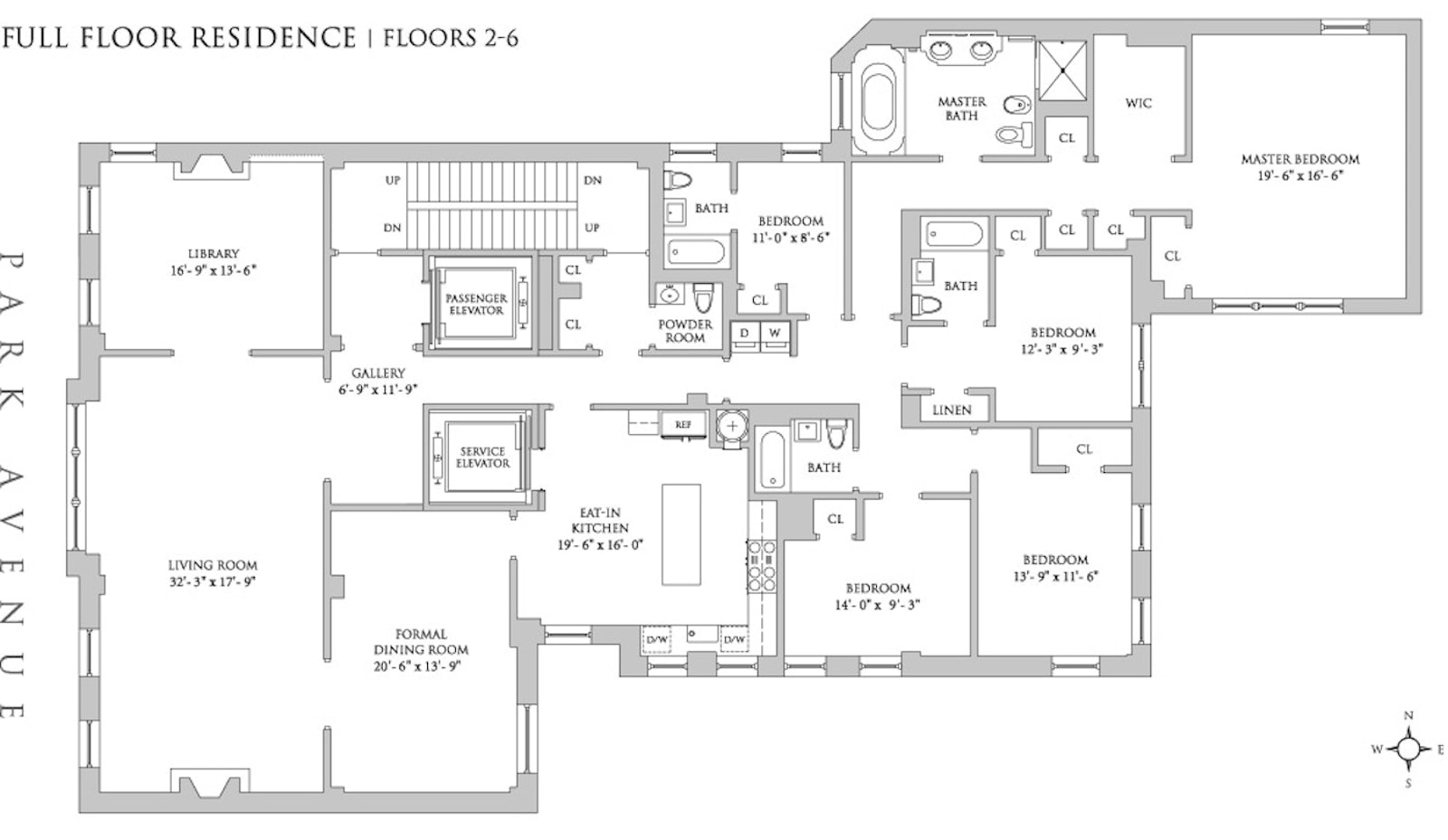 Floorplan for 823 Park Avenue, 7THFL