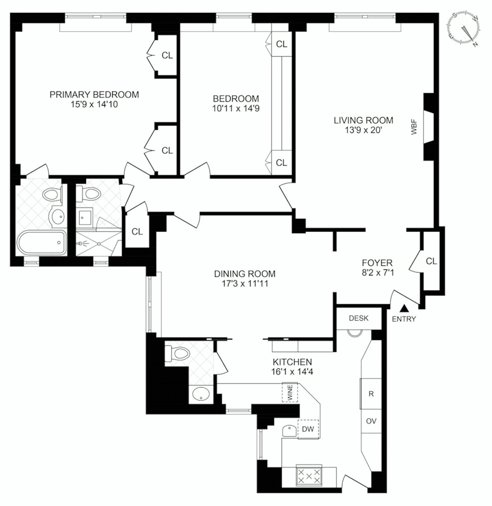 Floorplan for 125 East 63rd Street, 4B