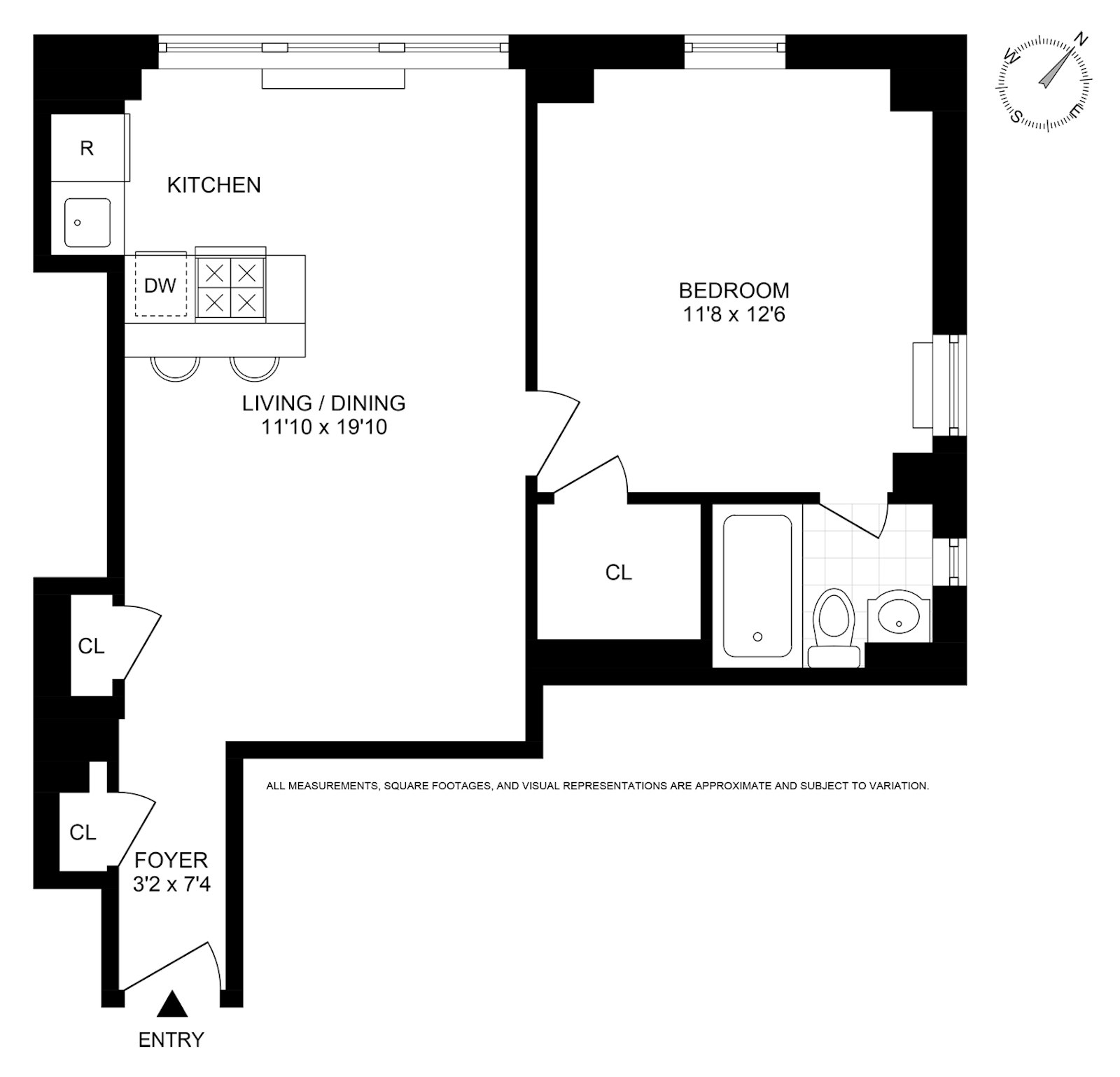 Floorplan for 45 Tudor City Place, 410