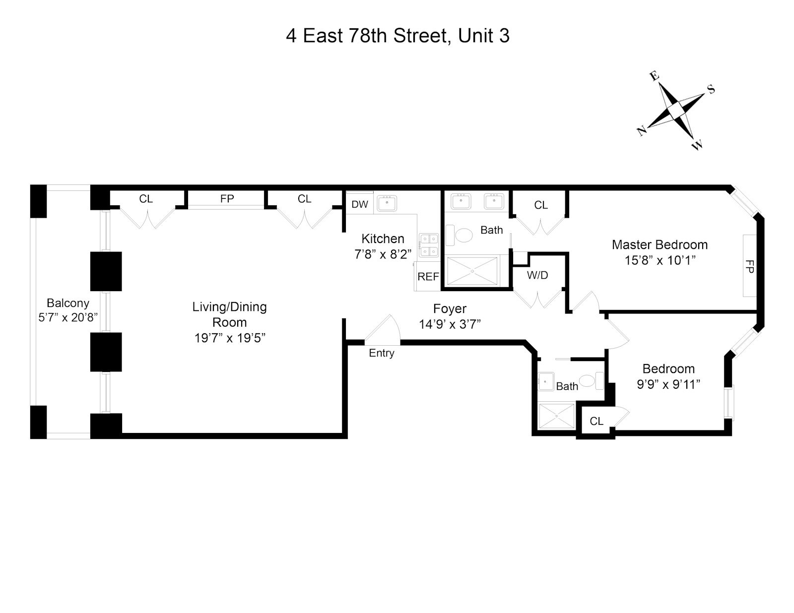 Floorplan for 4 East 78th Street, 3