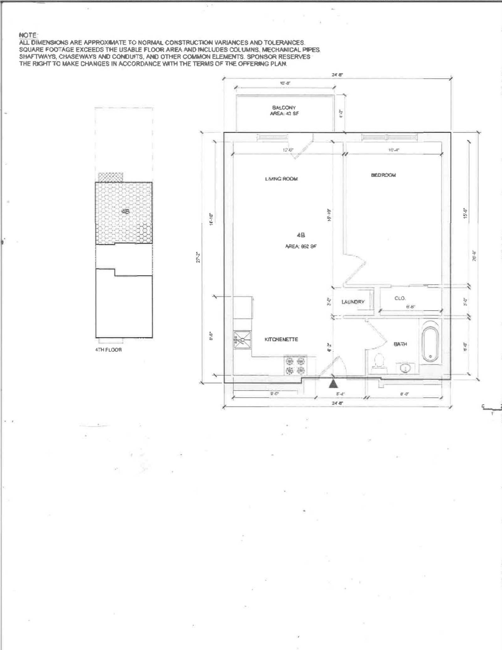 Floorplan for 163 Macdougal Street, 4B