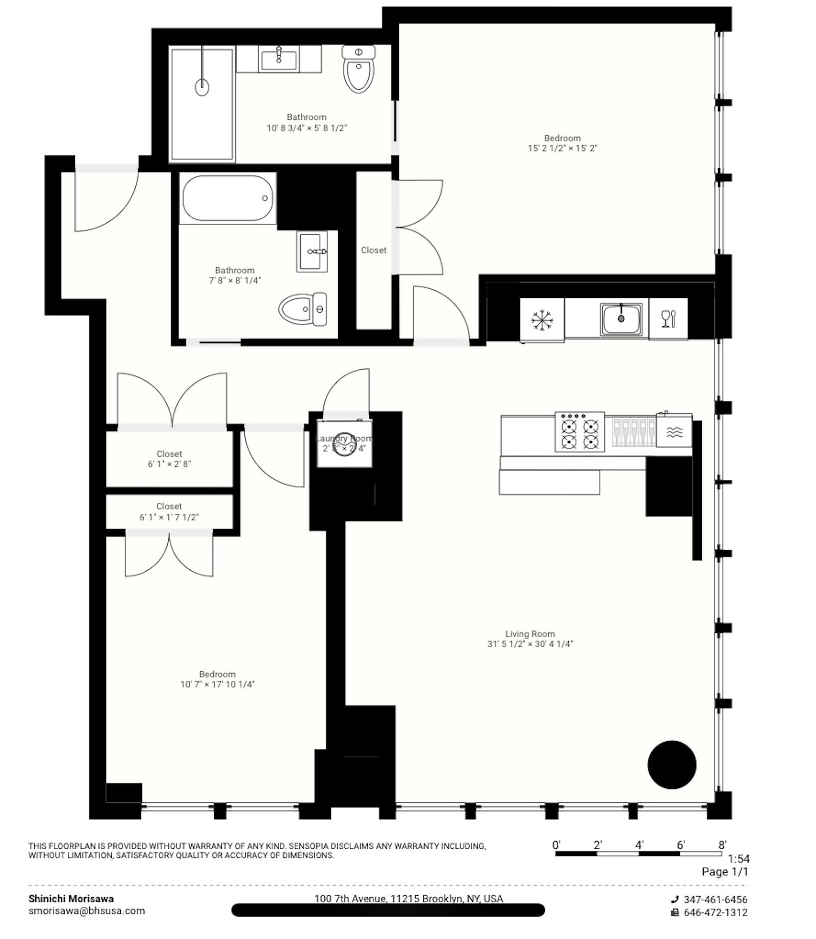 Floorplan for 252 South Street, 68D