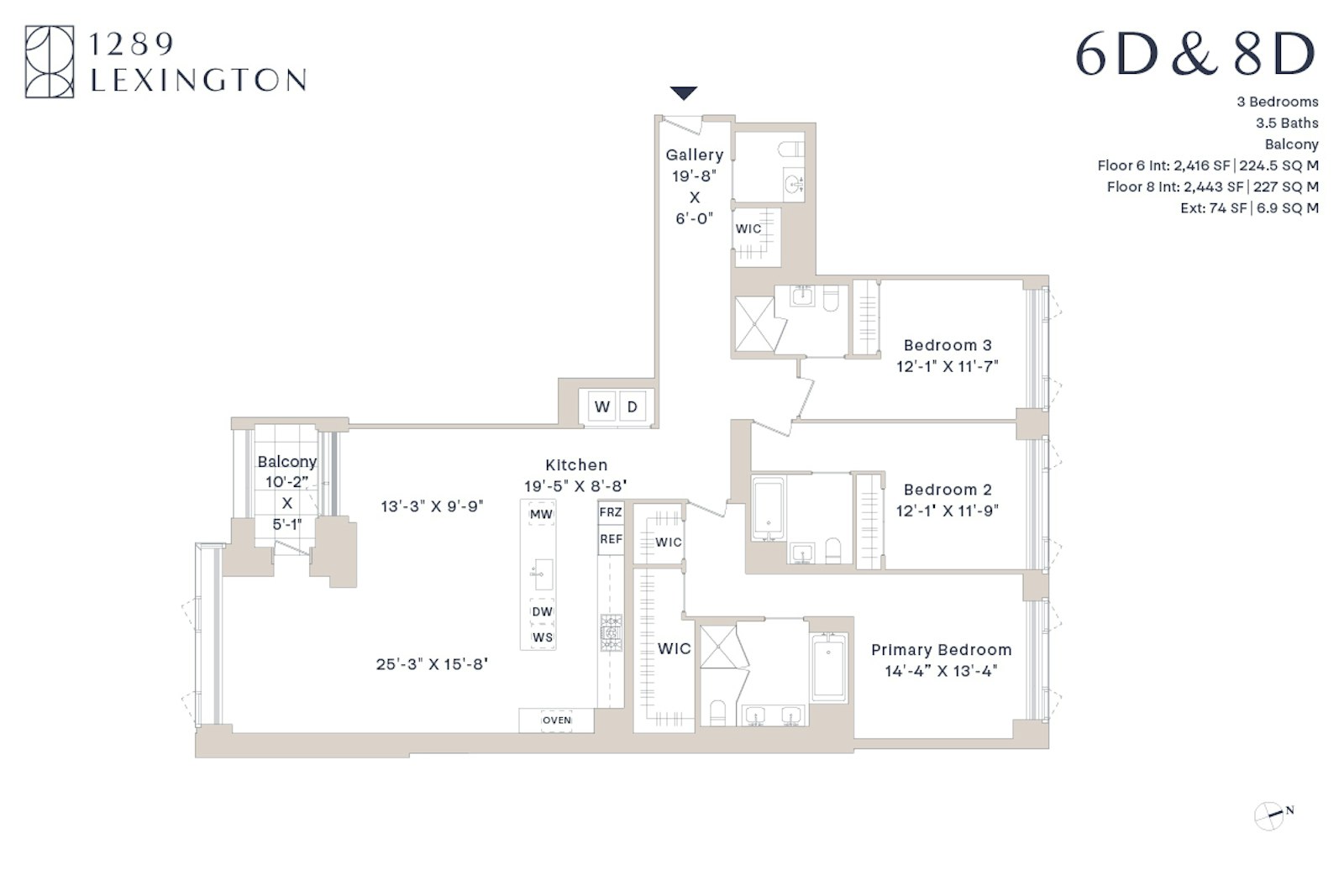 Floorplan for 1289 Lexington Avenue, 8D