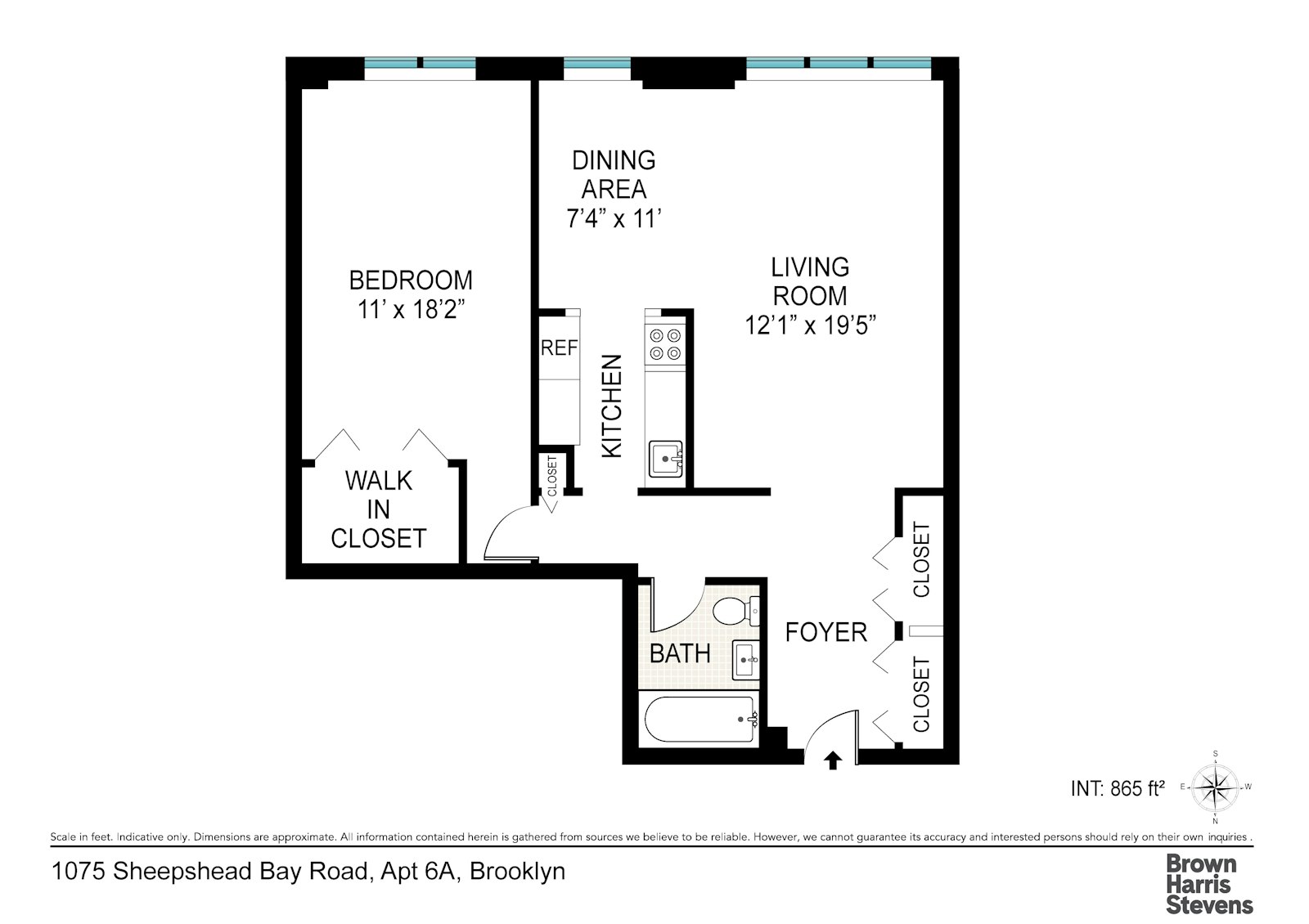 Floorplan for 1075 Sheepshead Bay Road, 6A