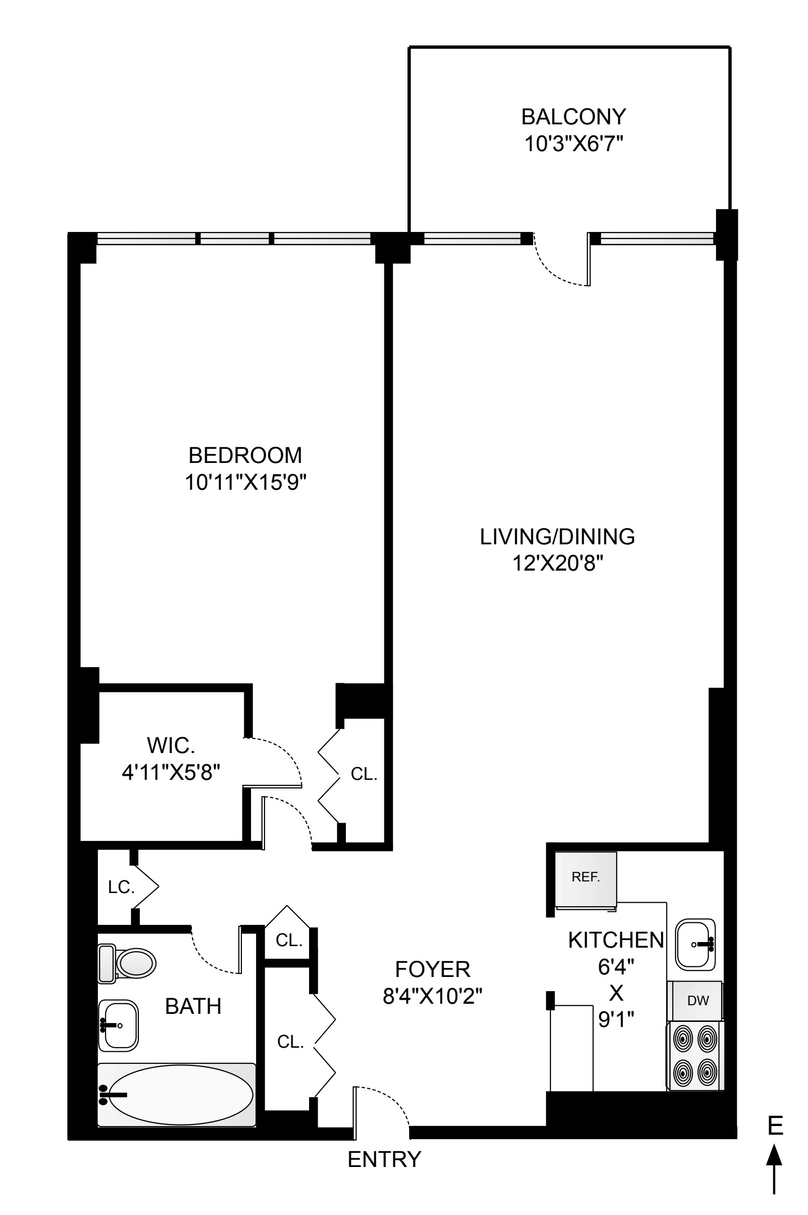 Floorplan for 75 Henry Street, 31G