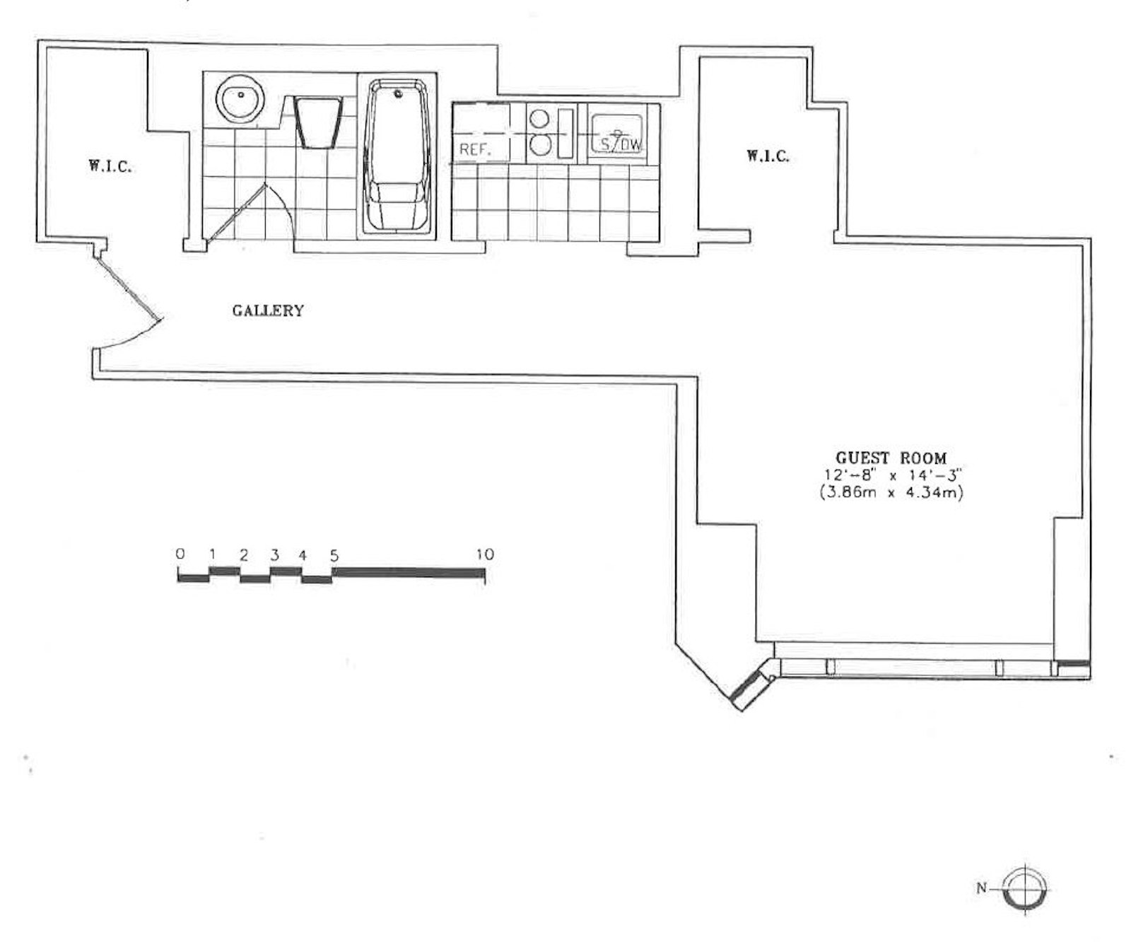 Floorplan for 1 Central Park West, 712