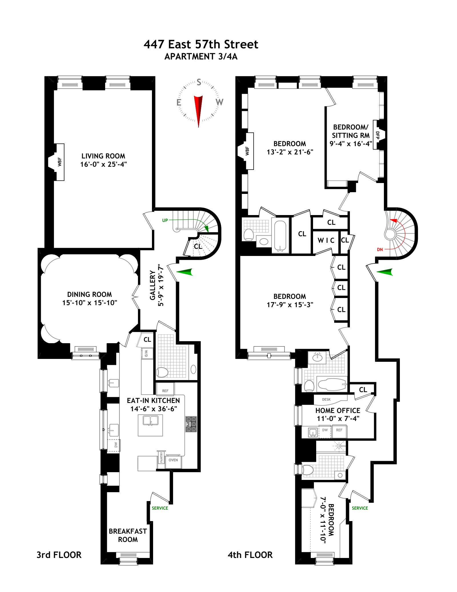 Floorplan for 447 East 57th Street, 3/4A