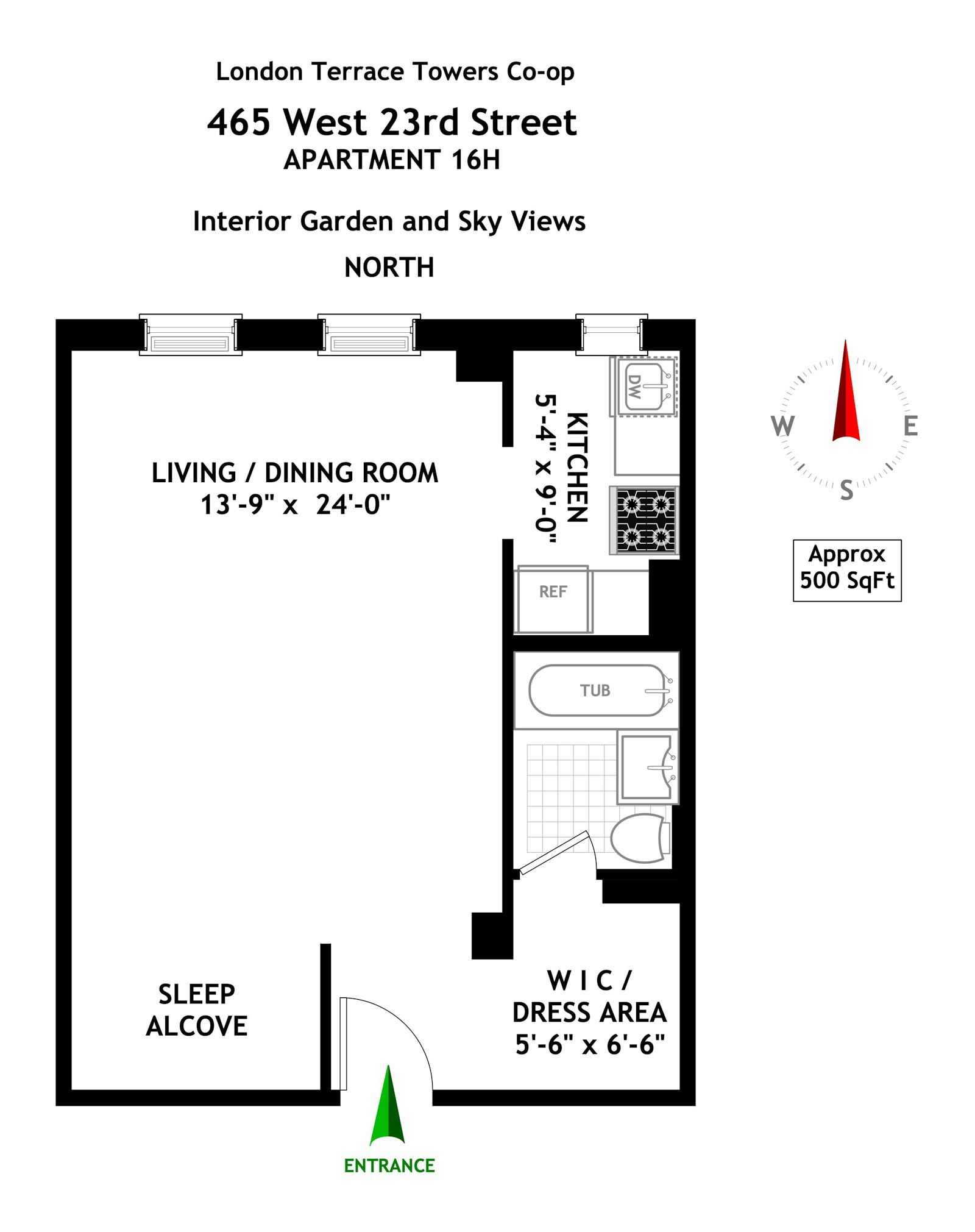 Floorplan for 465 West 23rd Street