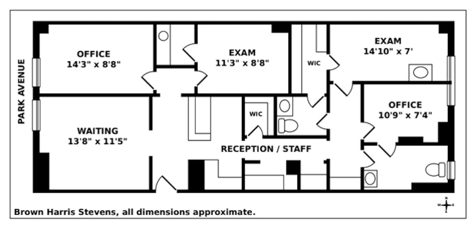 Floorplan for 885 Park Avenue, 1A