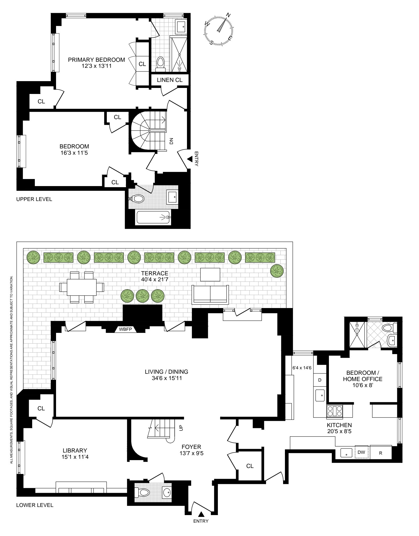 Floorplan for 2 Beekman Place, 15/16C