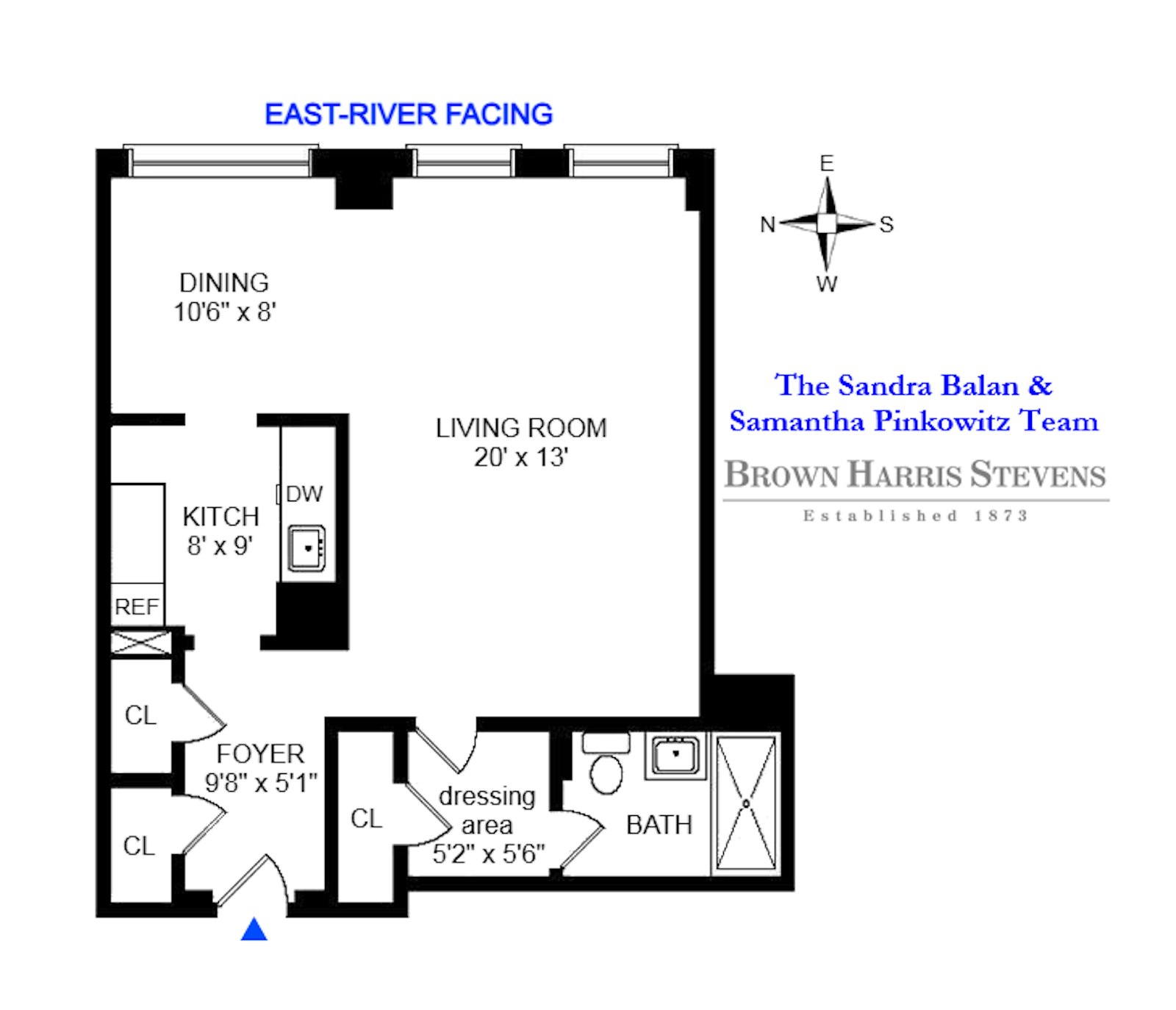 Floorplan for 2 Beekman Place, 10B