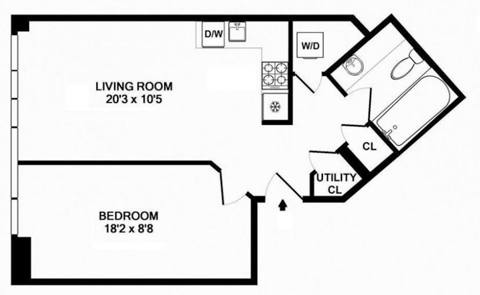 Floorplan for 176 Johnson Street, 2G