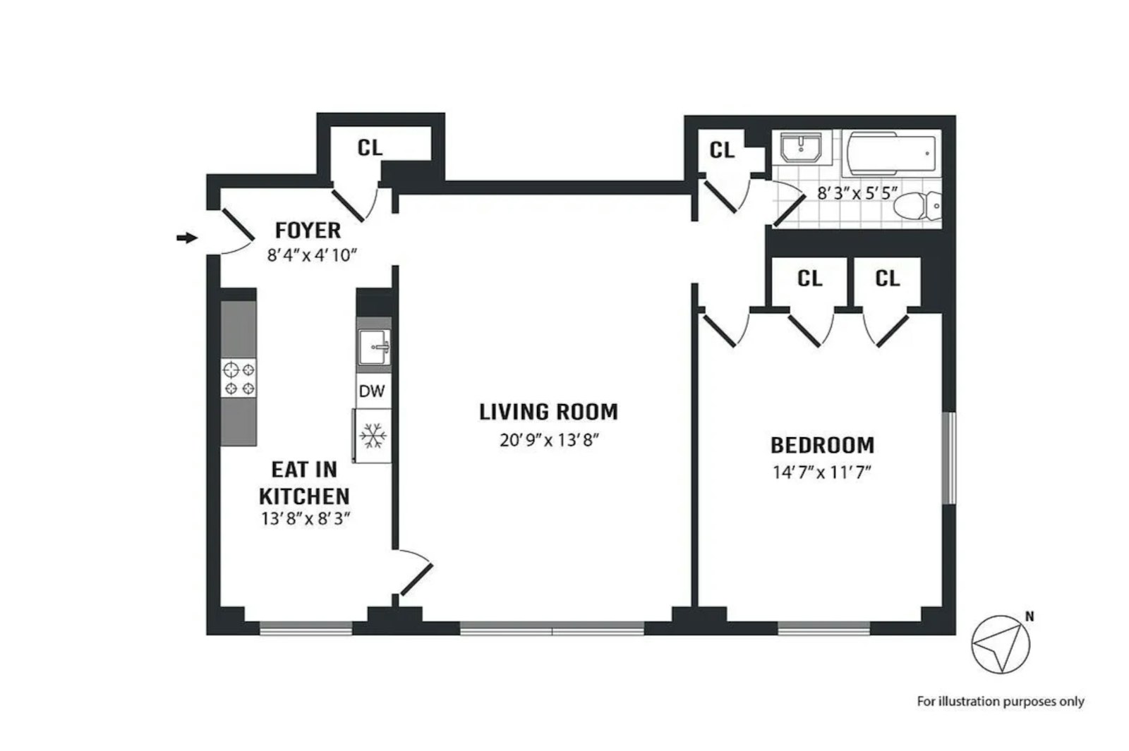 Floorplan for 390 Riverside Drive, 5C