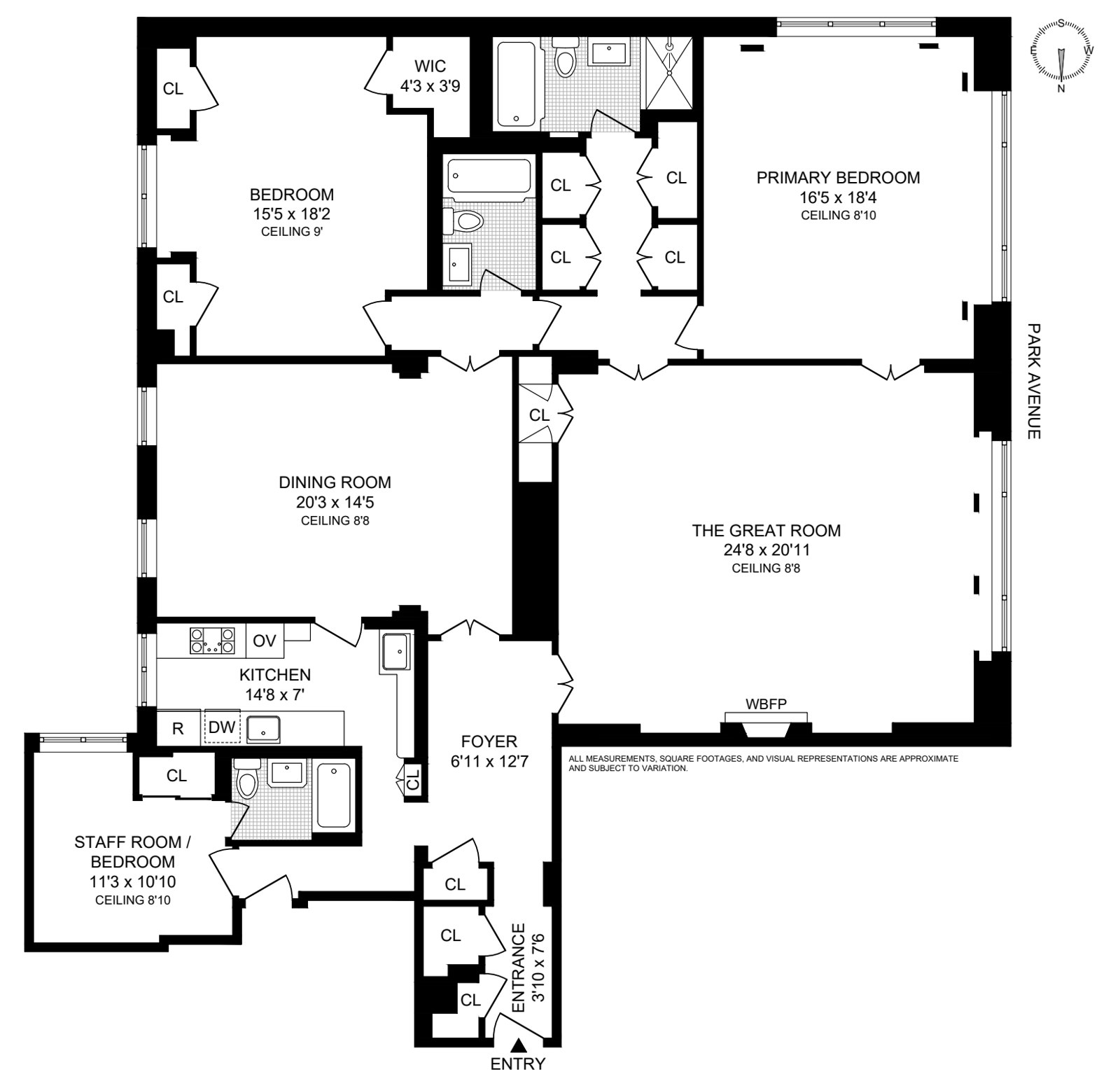 Floorplan for 475 Park Avenue, 7A