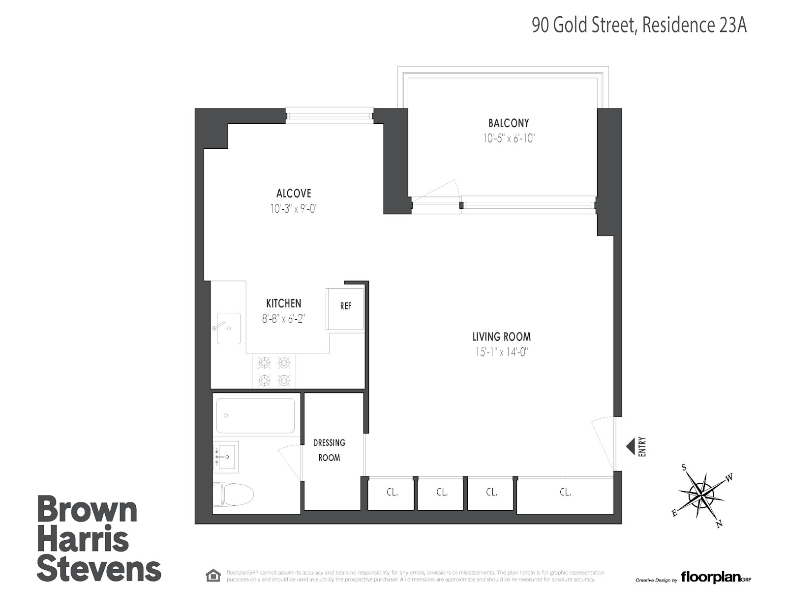 Floorplan for 90 Gold Street, 23A