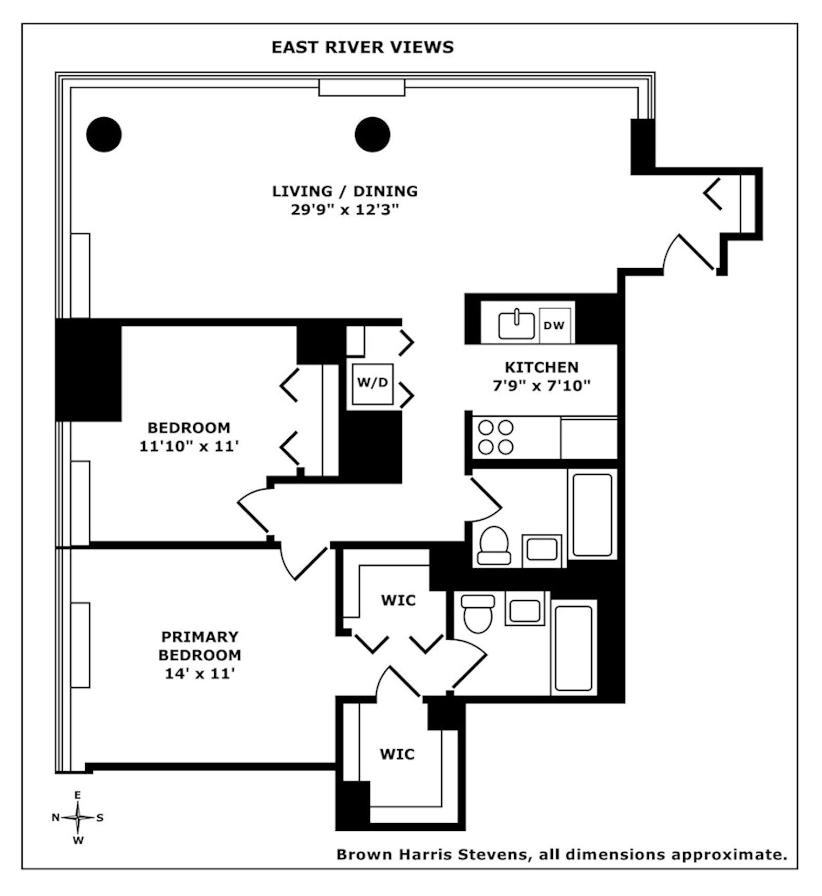 Floorplan for 215 East 96th Street, 25C