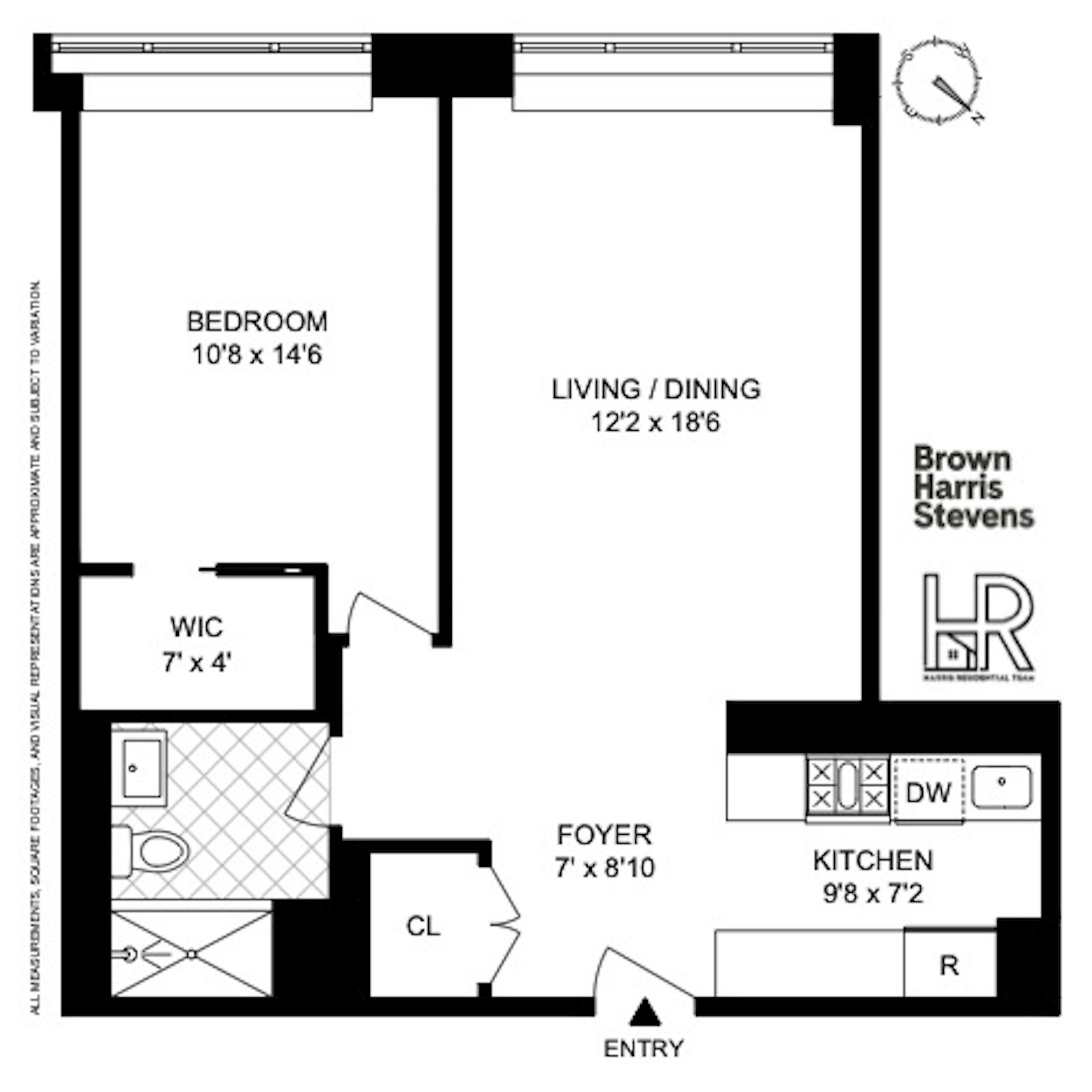 Floorplan for 61 West 62nd Street, 12F