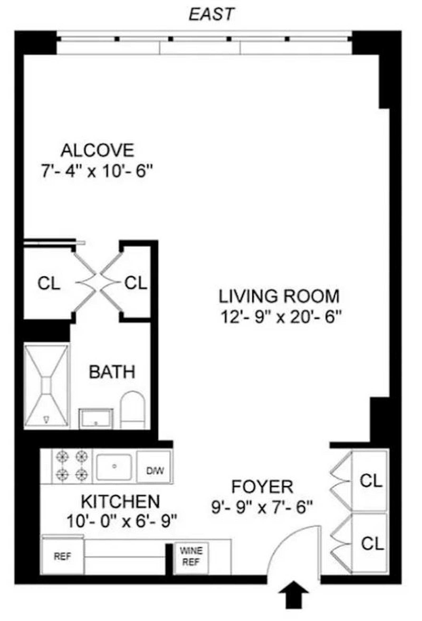 Floorplan for 101 West 12th Street, 14O