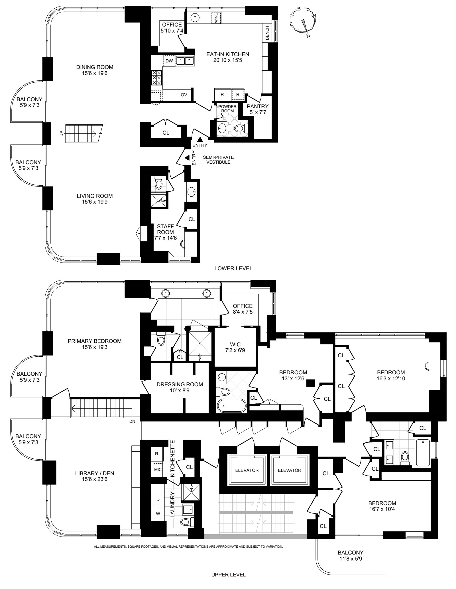 Floorplan for 52 East End Avenue, 12AC/14BC