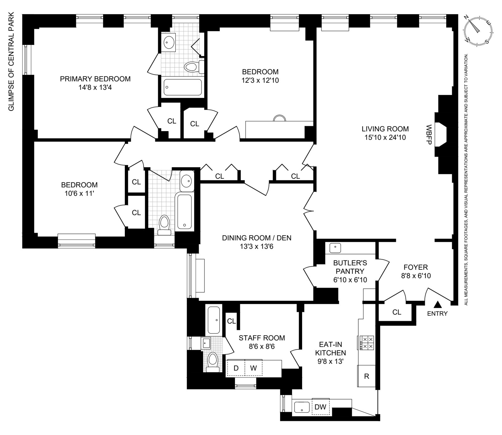 Floorplan for 4 East 95th Street, 7A