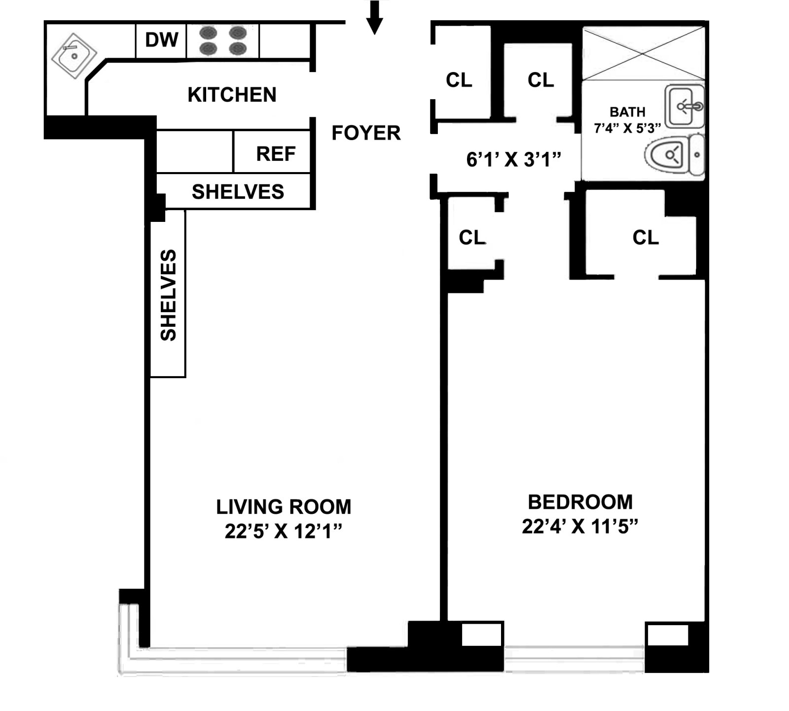 Floorplan for 176 East 77th Street, 9F