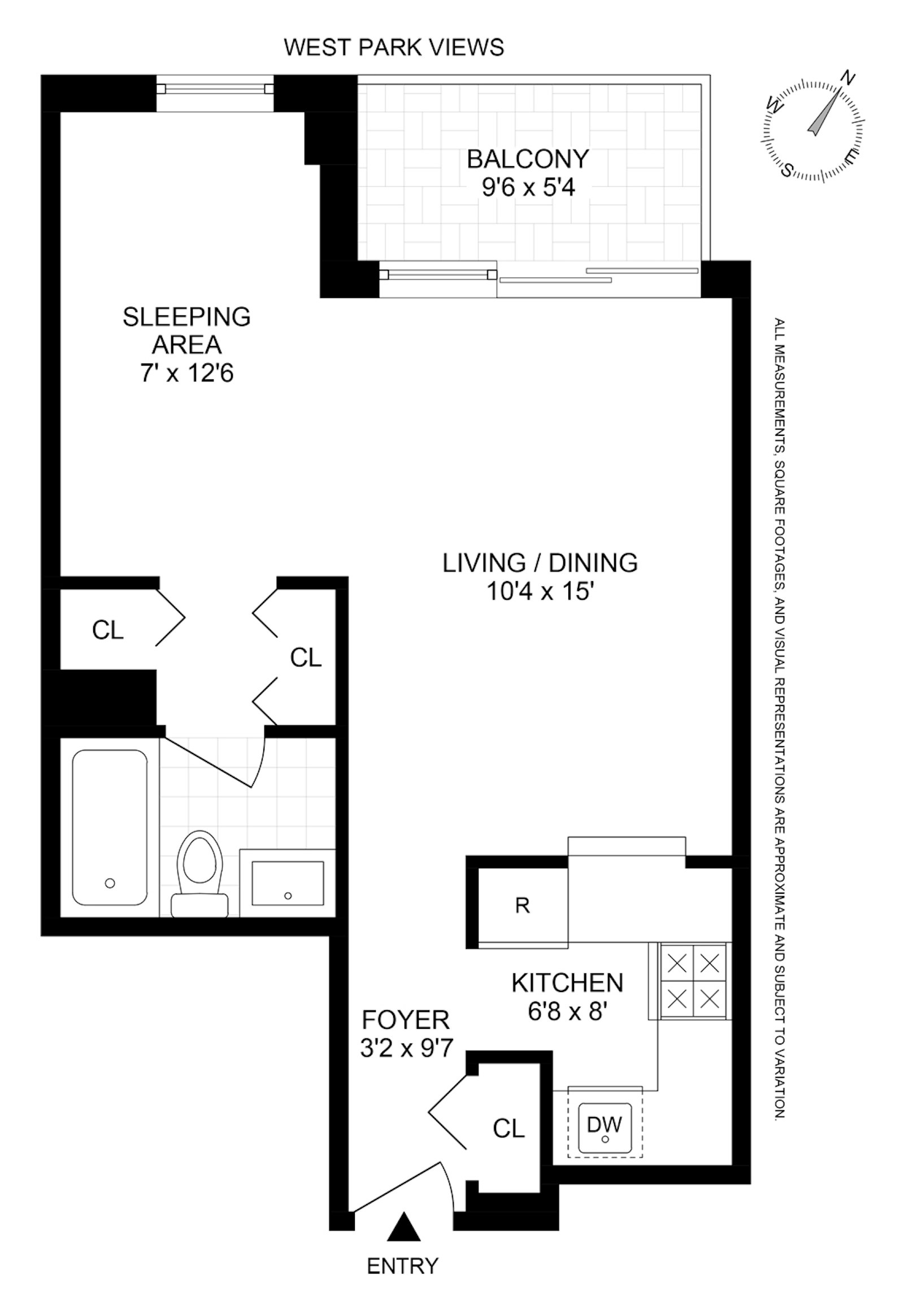 Floorplan for 366 West 11th Street, 5A