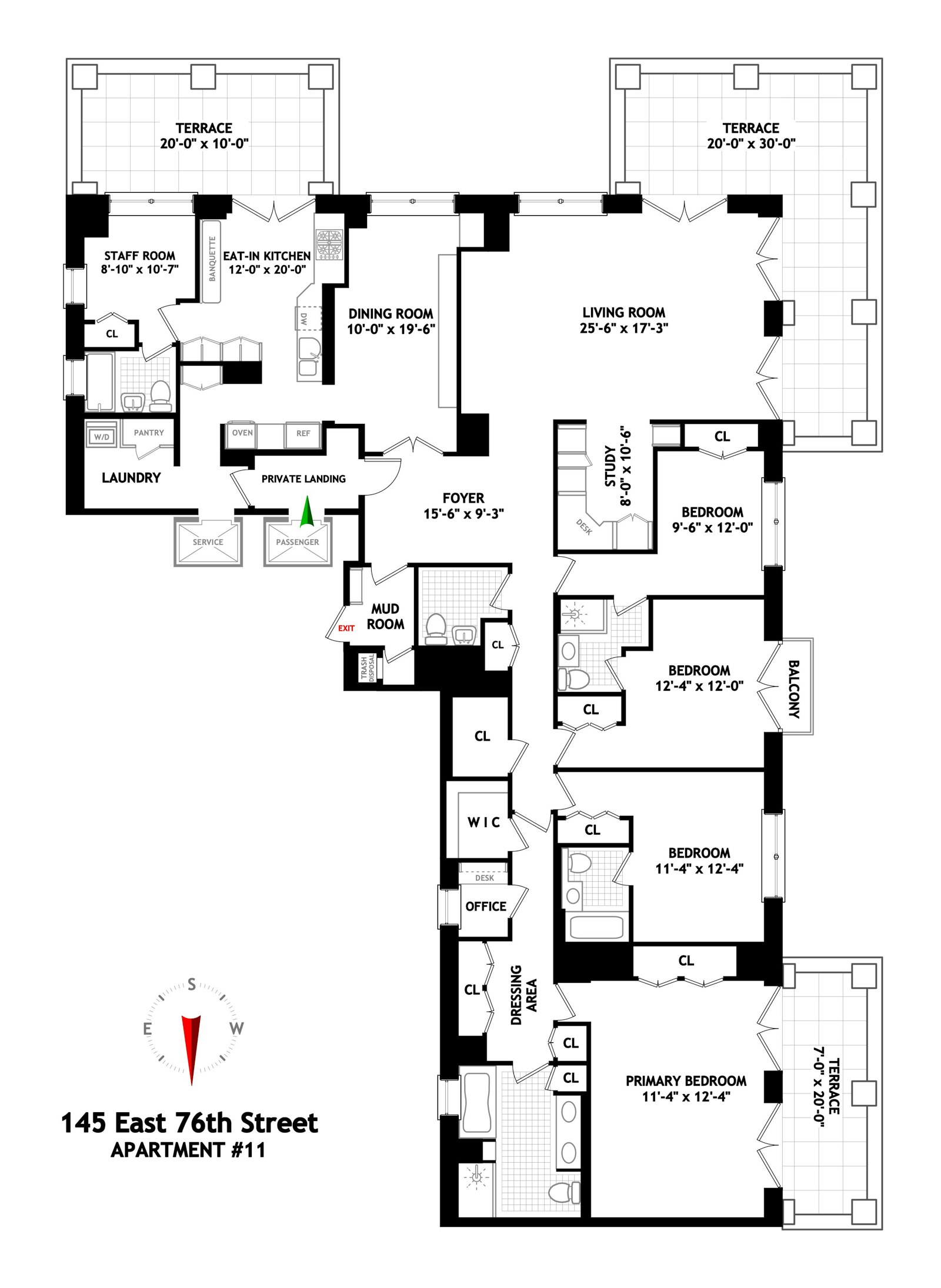 Floorplan for 145 East 76th Street, 11