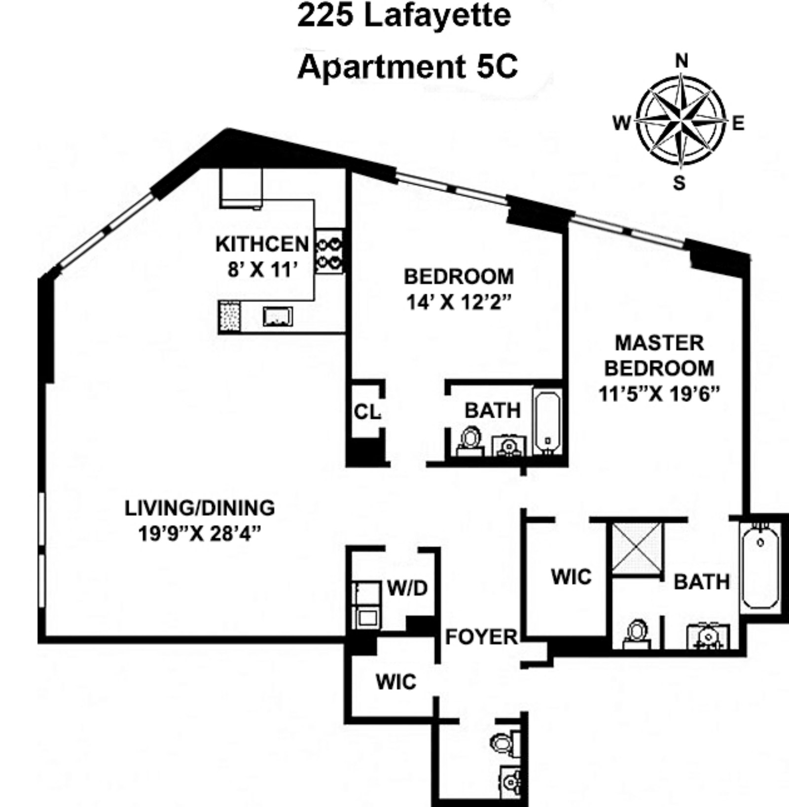 Floorplan for 225 Lafayette Street, 5C